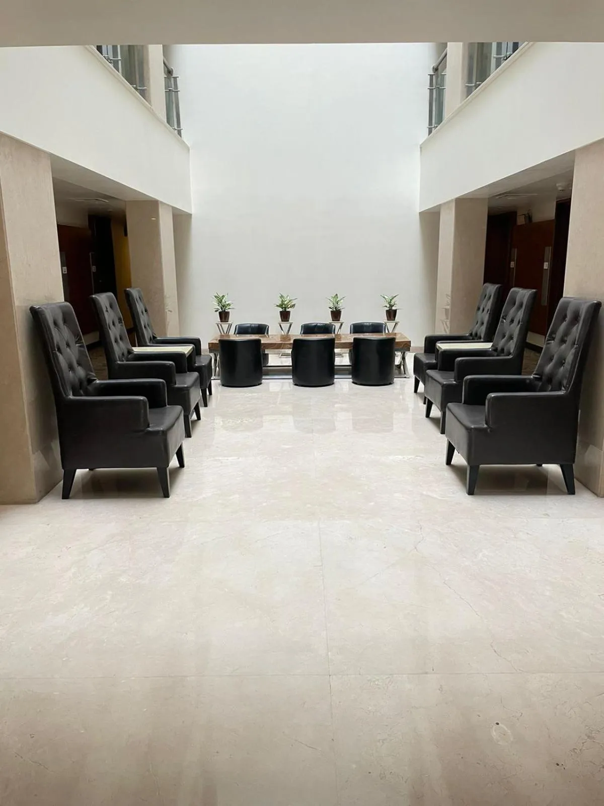 Seating area in Paradigm Sarovar Portico