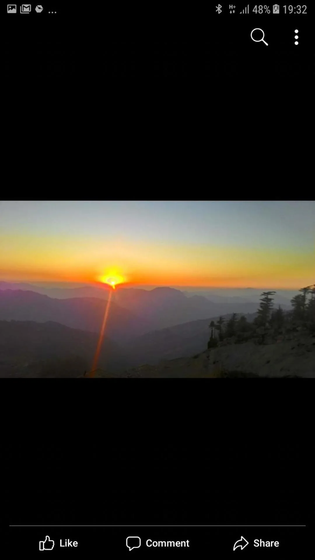 Sunrise in Trimurti Pine Valley Resort