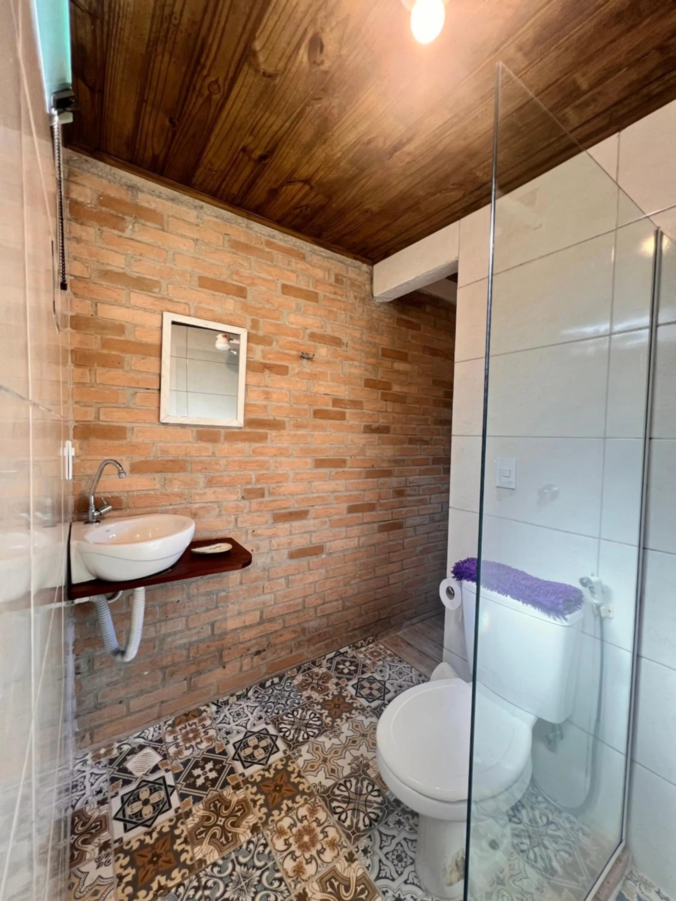 chalés frente à praia