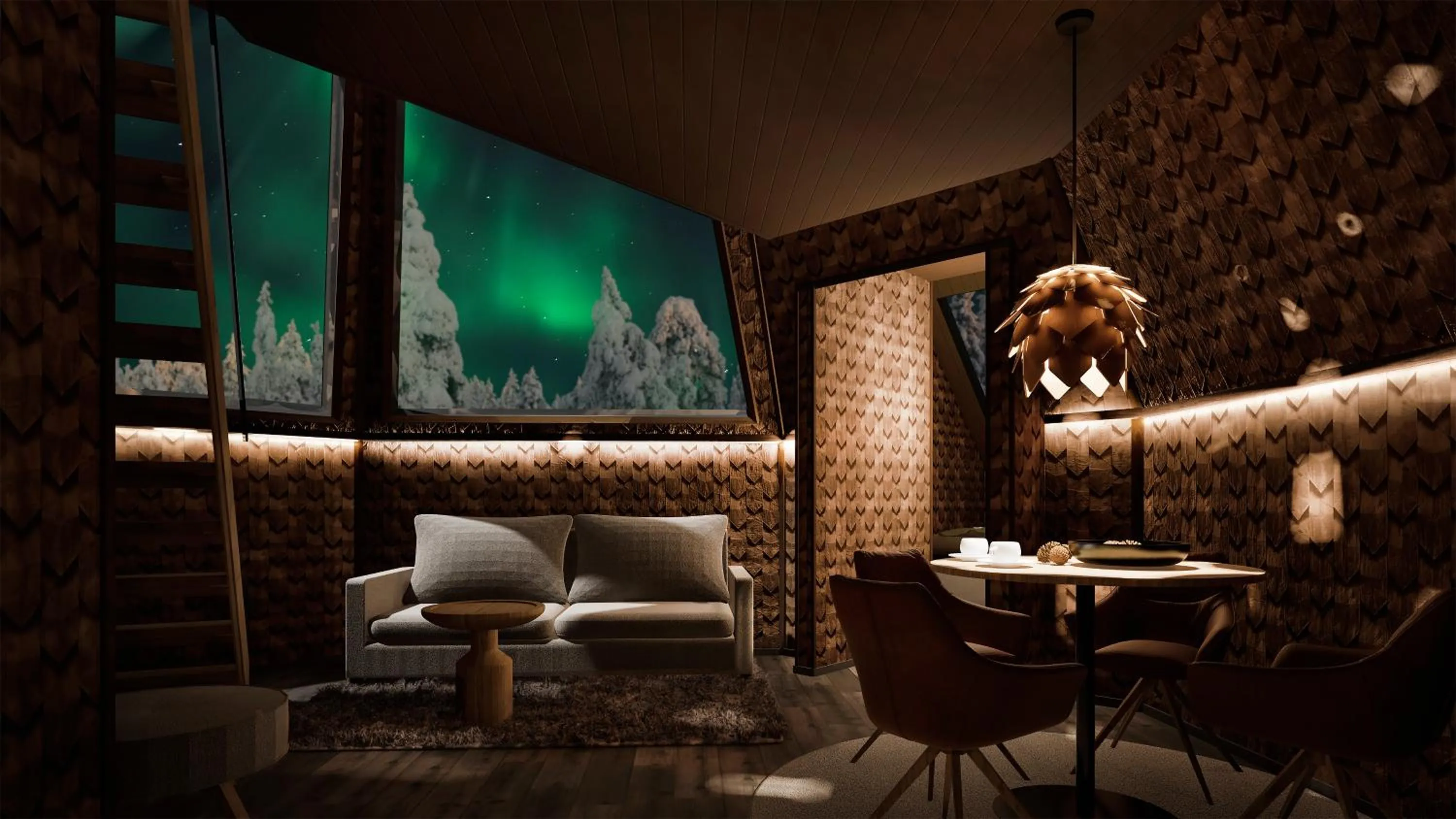 Seating area in Aurora Village Ivalo