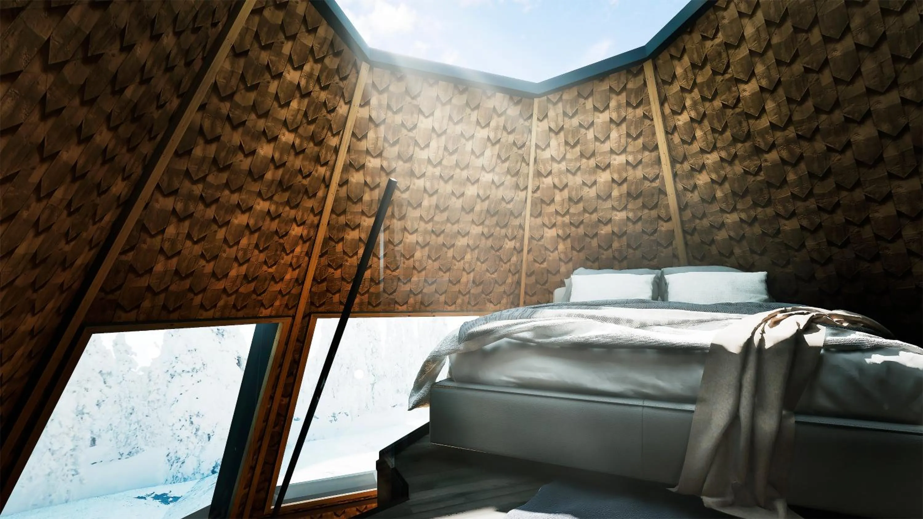 Bed in Aurora Village Ivalo