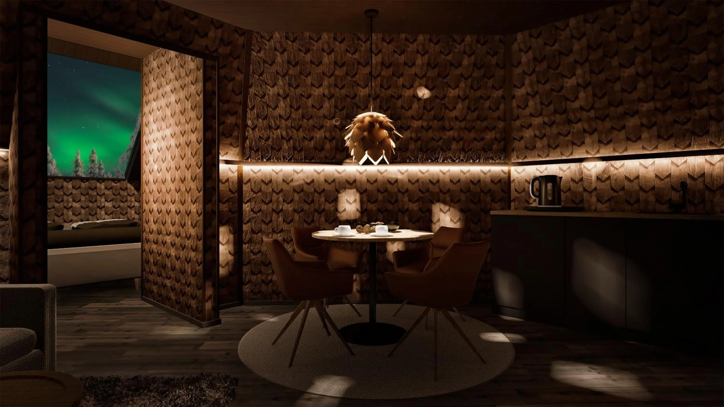 Seating area in Aurora Village Ivalo