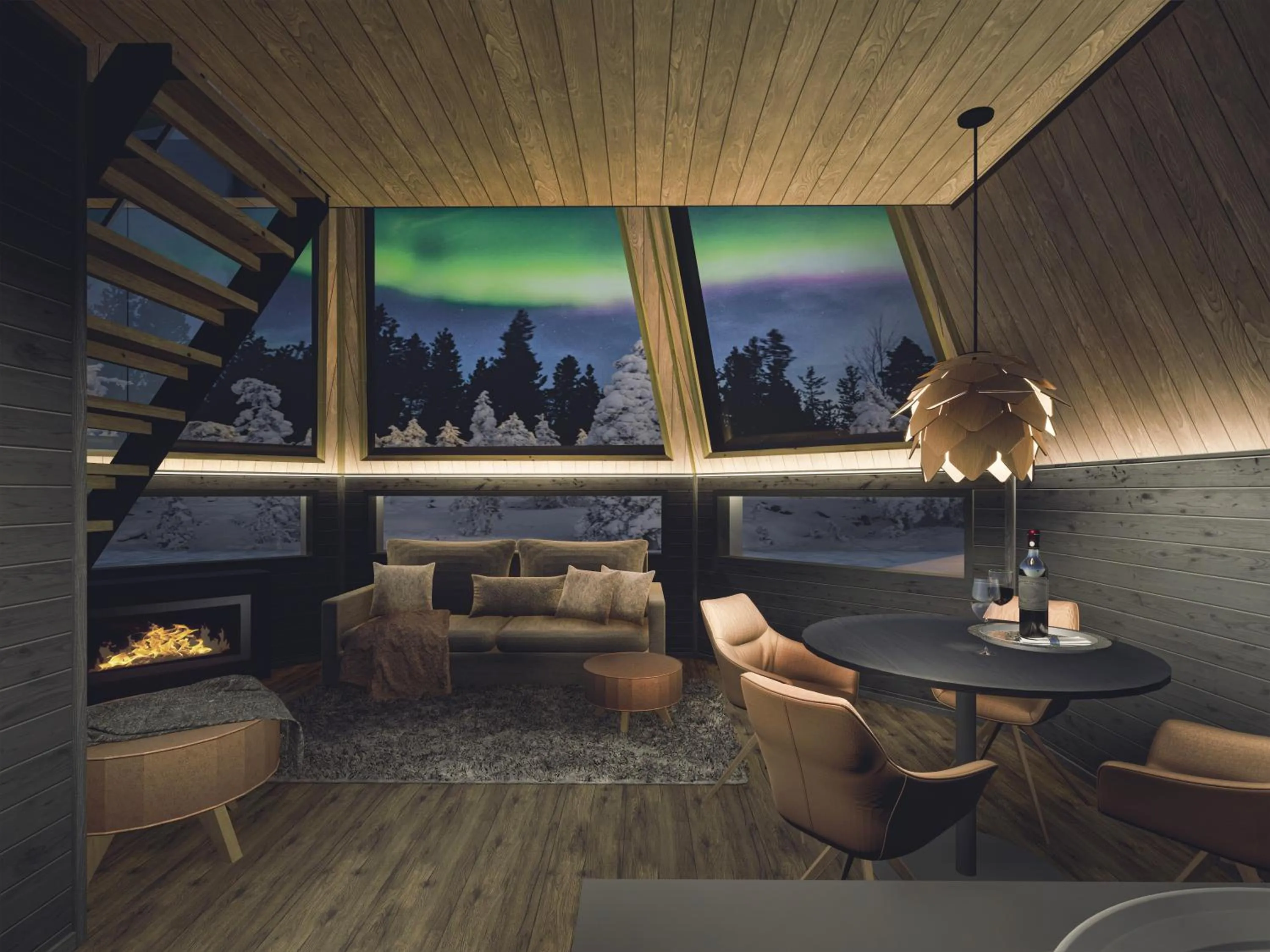 Seating area in Aurora Village Ivalo