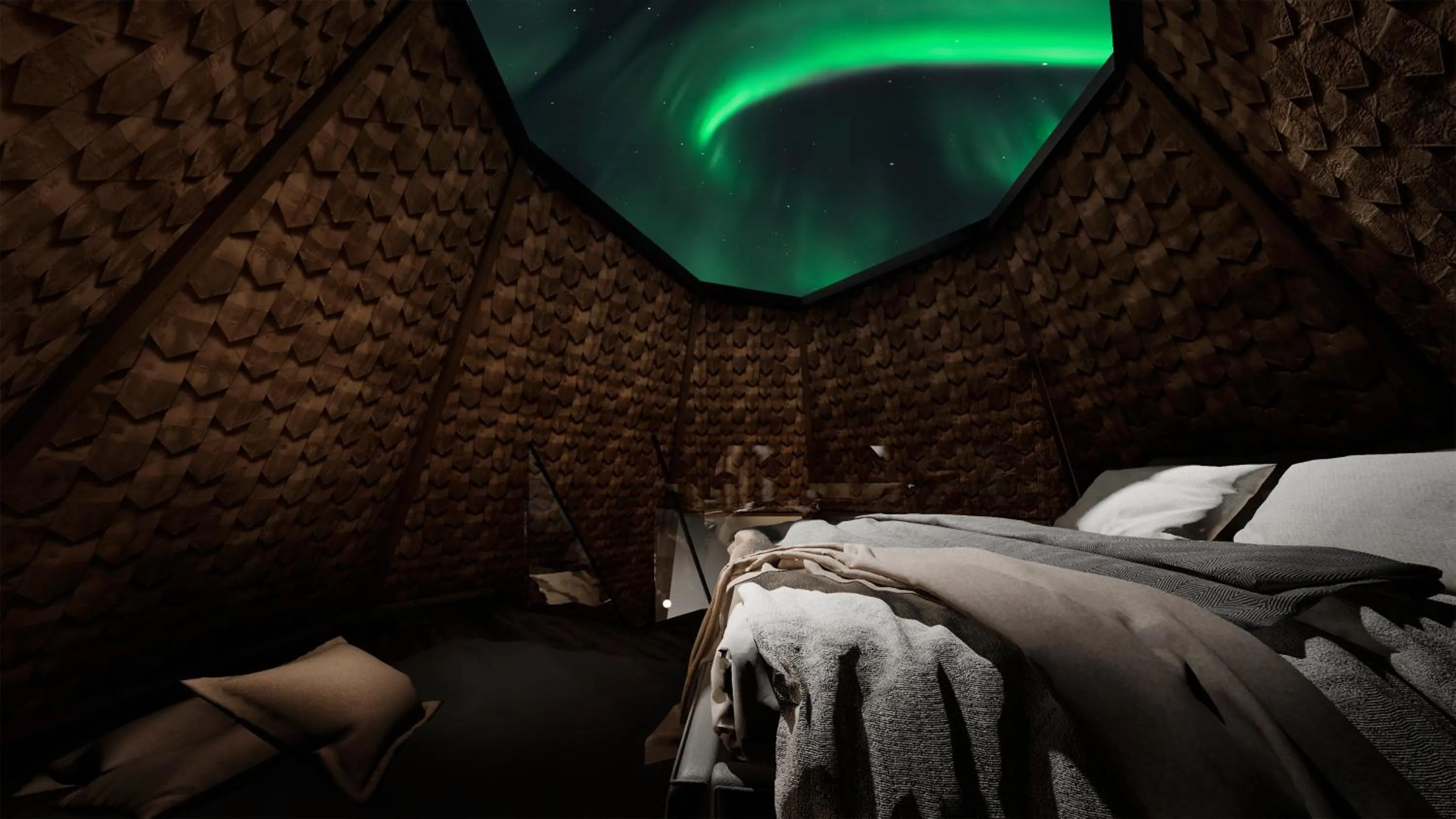 Bed in Aurora Village Ivalo