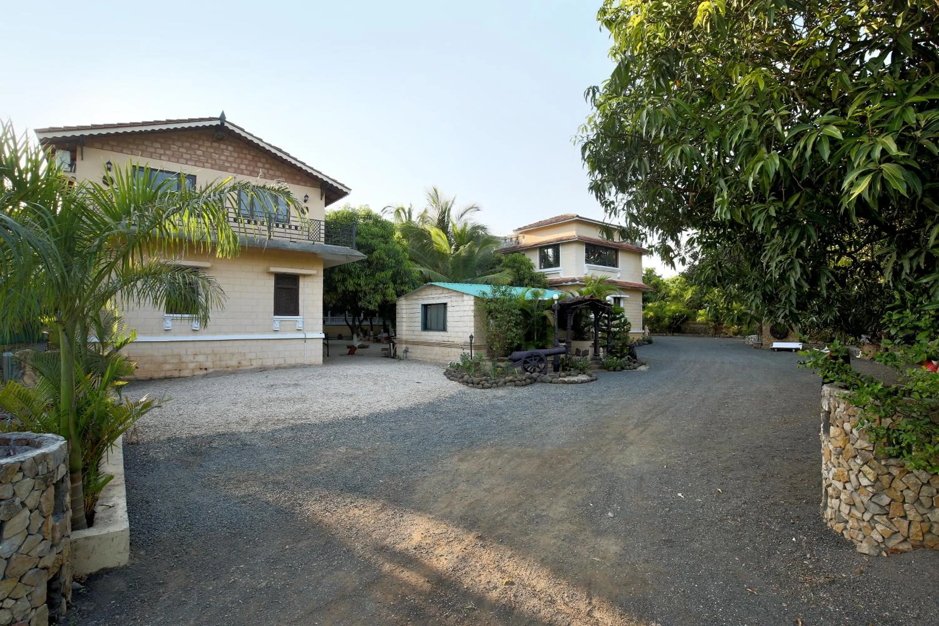 Quiet street view in Gir Lions Paw Resort with Swimming Pool