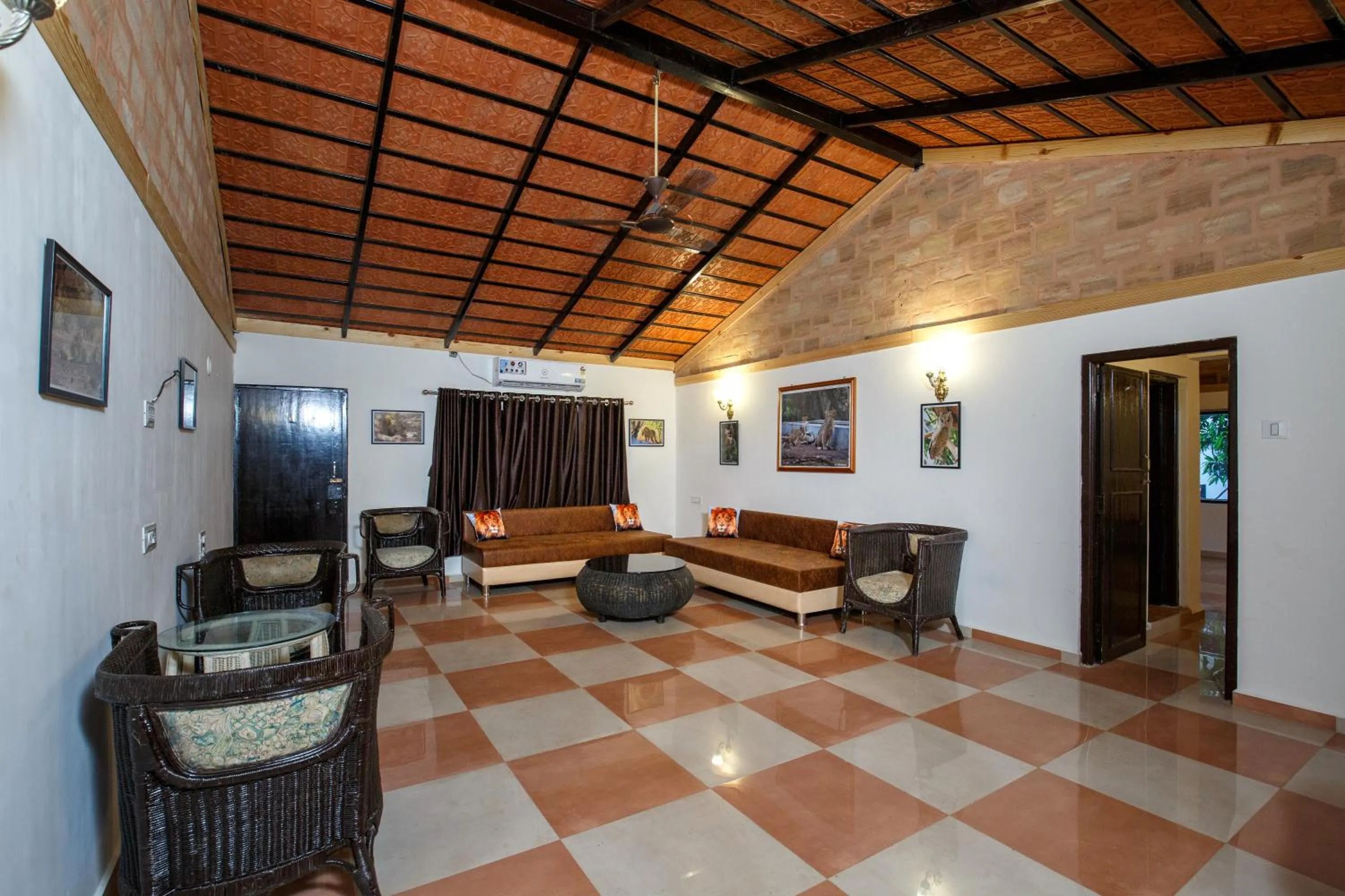 Bedroom in Gir Lions Paw Resort with Swimming Pool