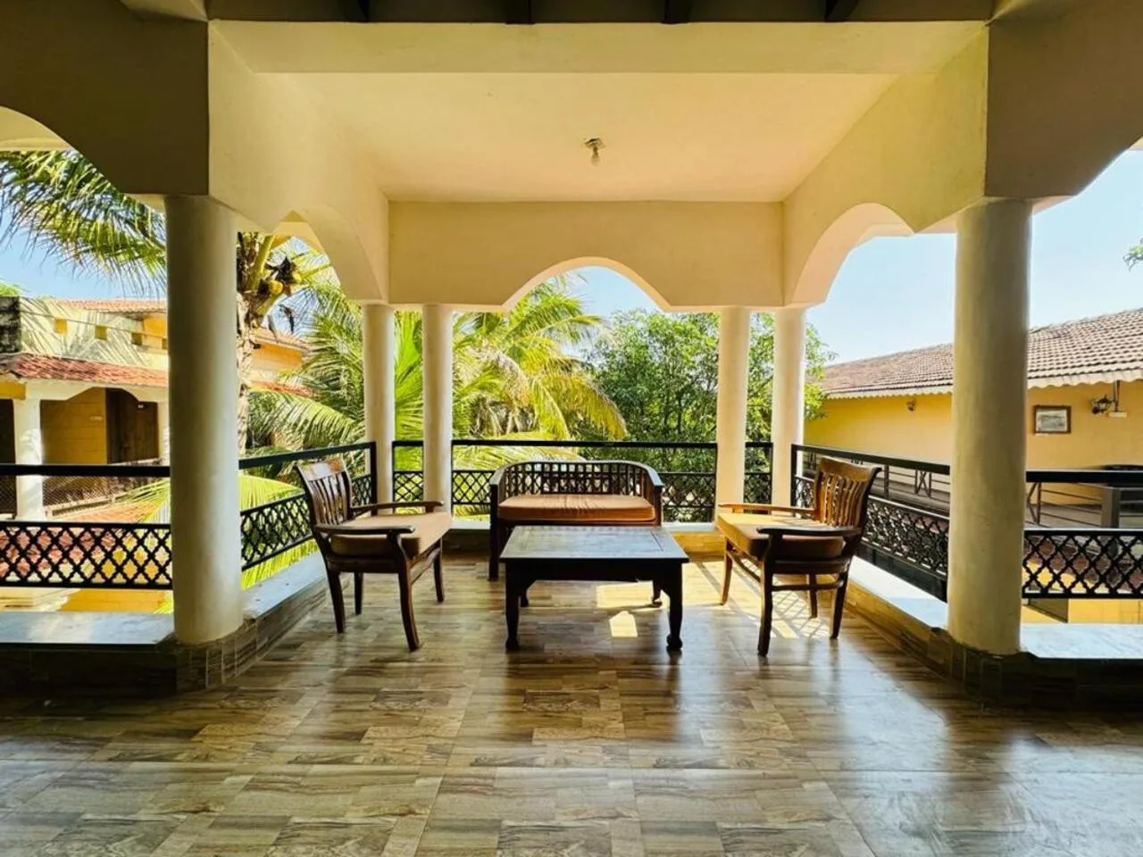 Bed in Gir Lions Paw Resort with Swimming Pool