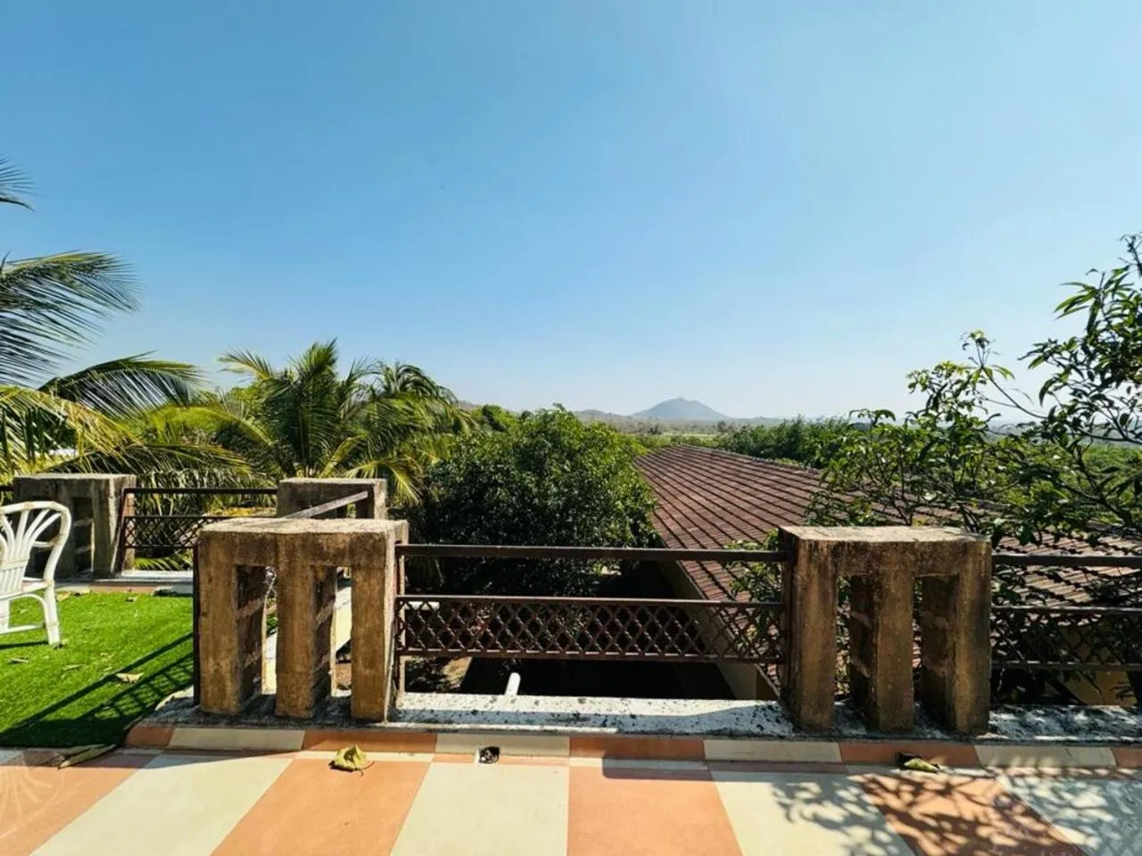 Balcony/Terrace in Gir Lions Paw Resort with Swimming Pool