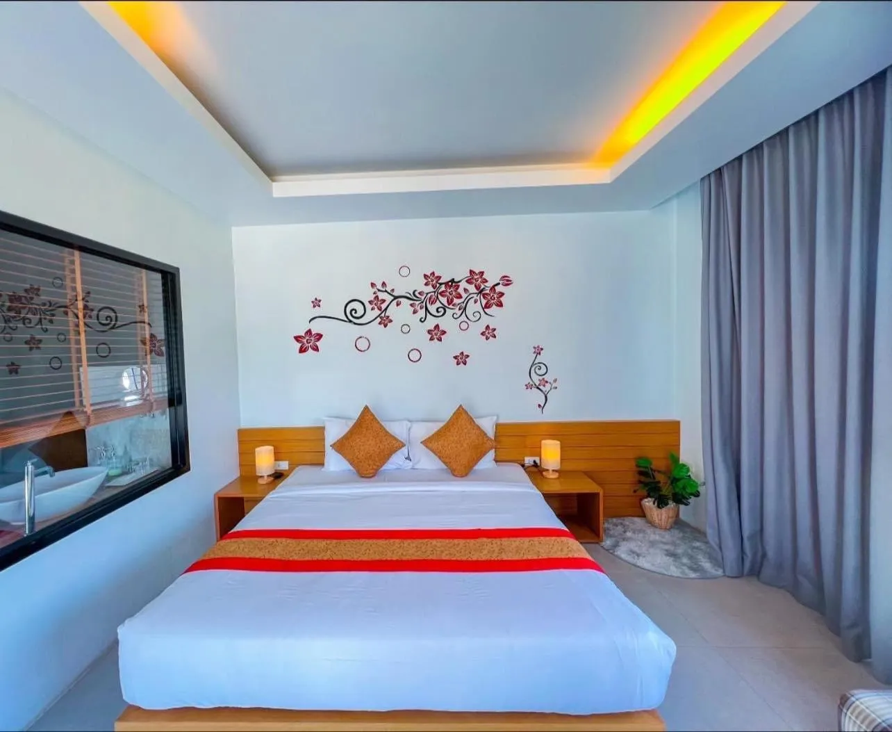 Bed in White Sand Halal House Krabi