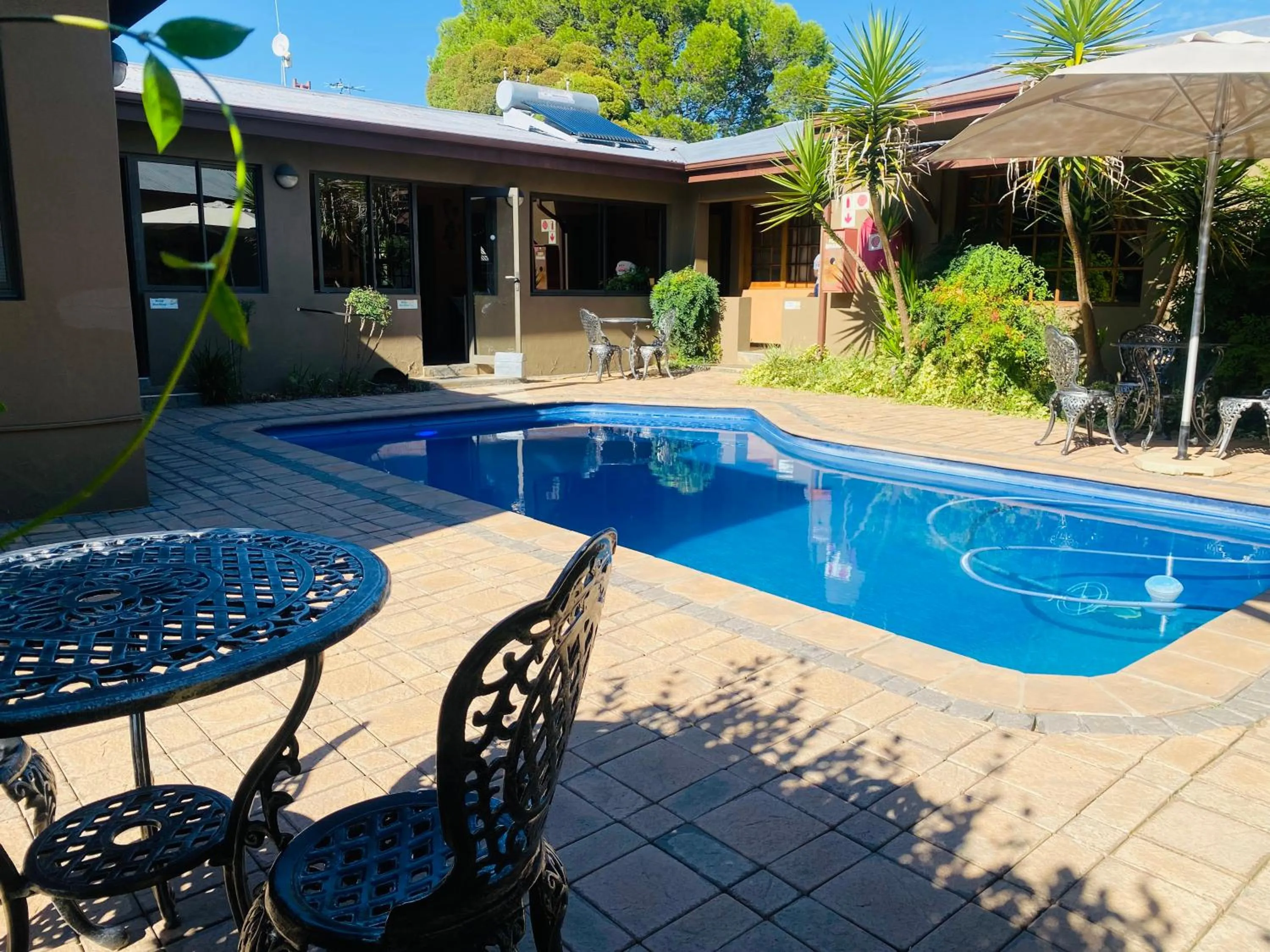Pool view in Greenleaf Guest Lodge
