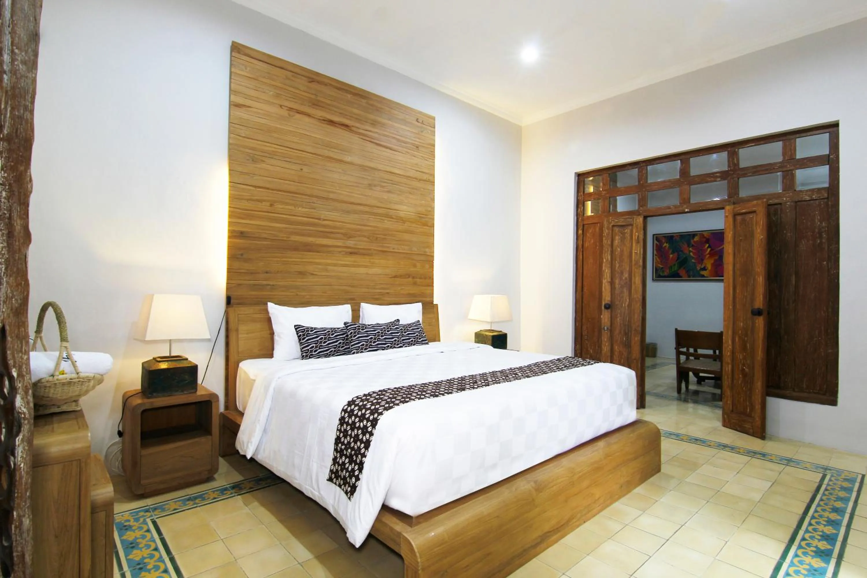 Photo of the whole room, Bed in Joglo Mandapa Boutique Hotel