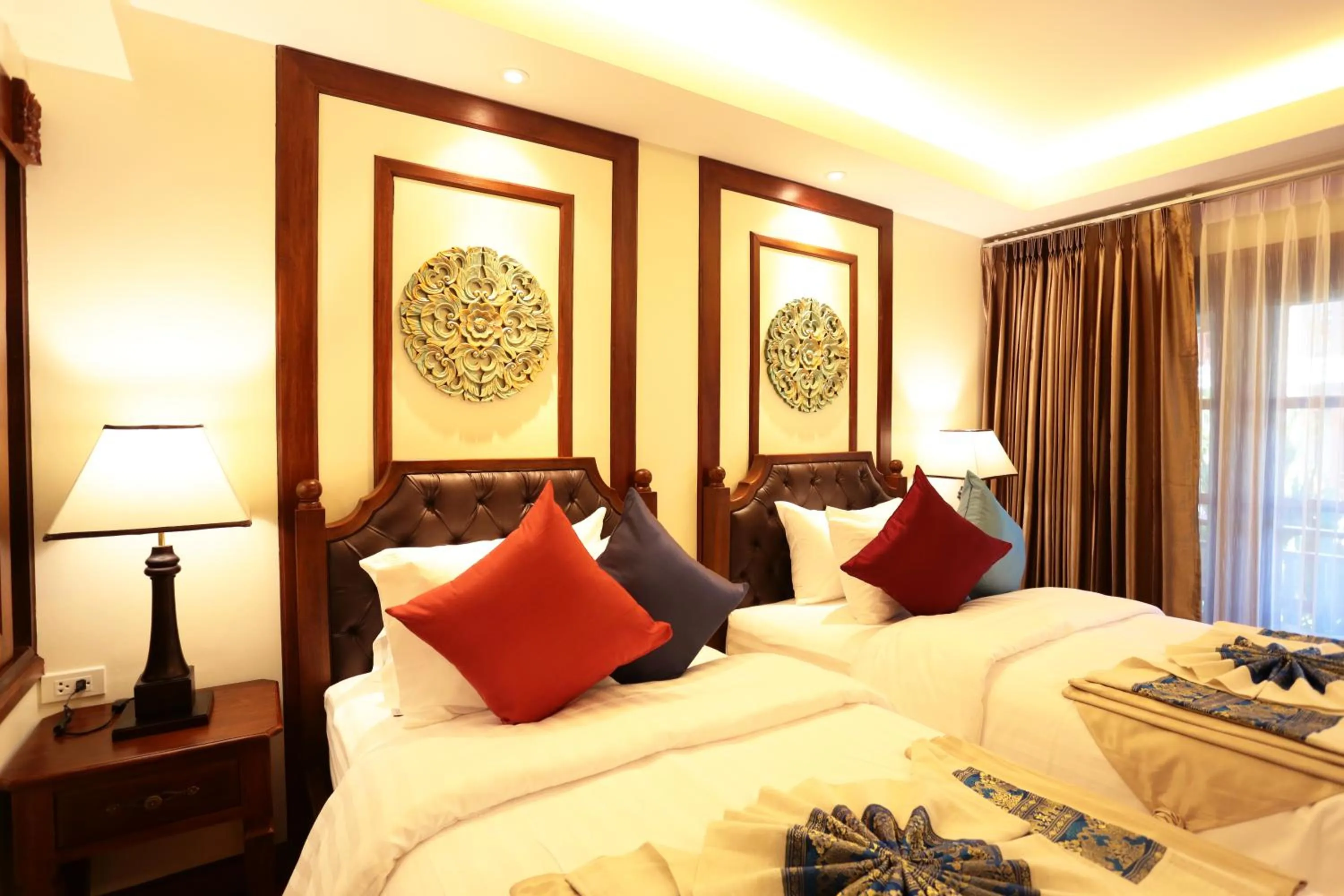 Bed in Viangluang Resort