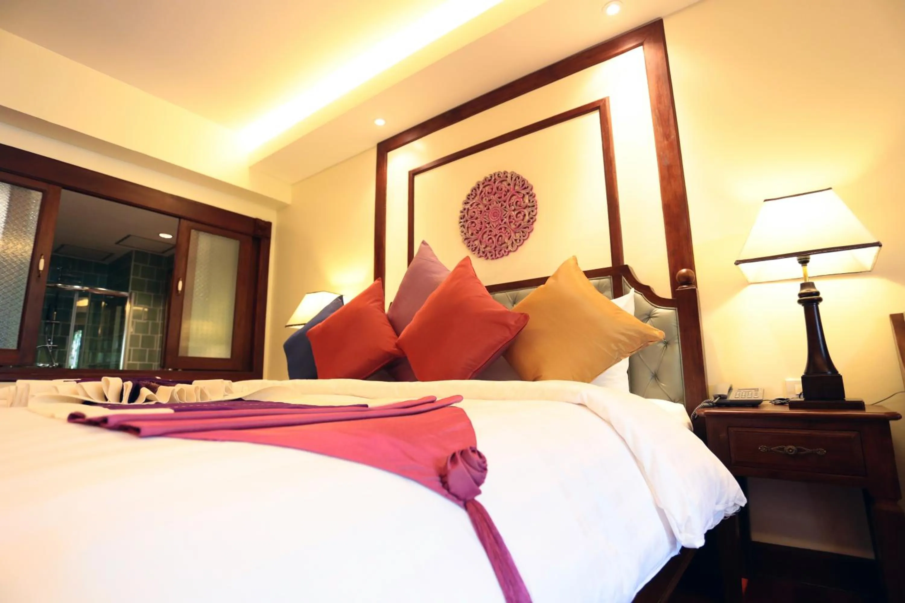 Decorative detail, Bed in Viangluang Resort