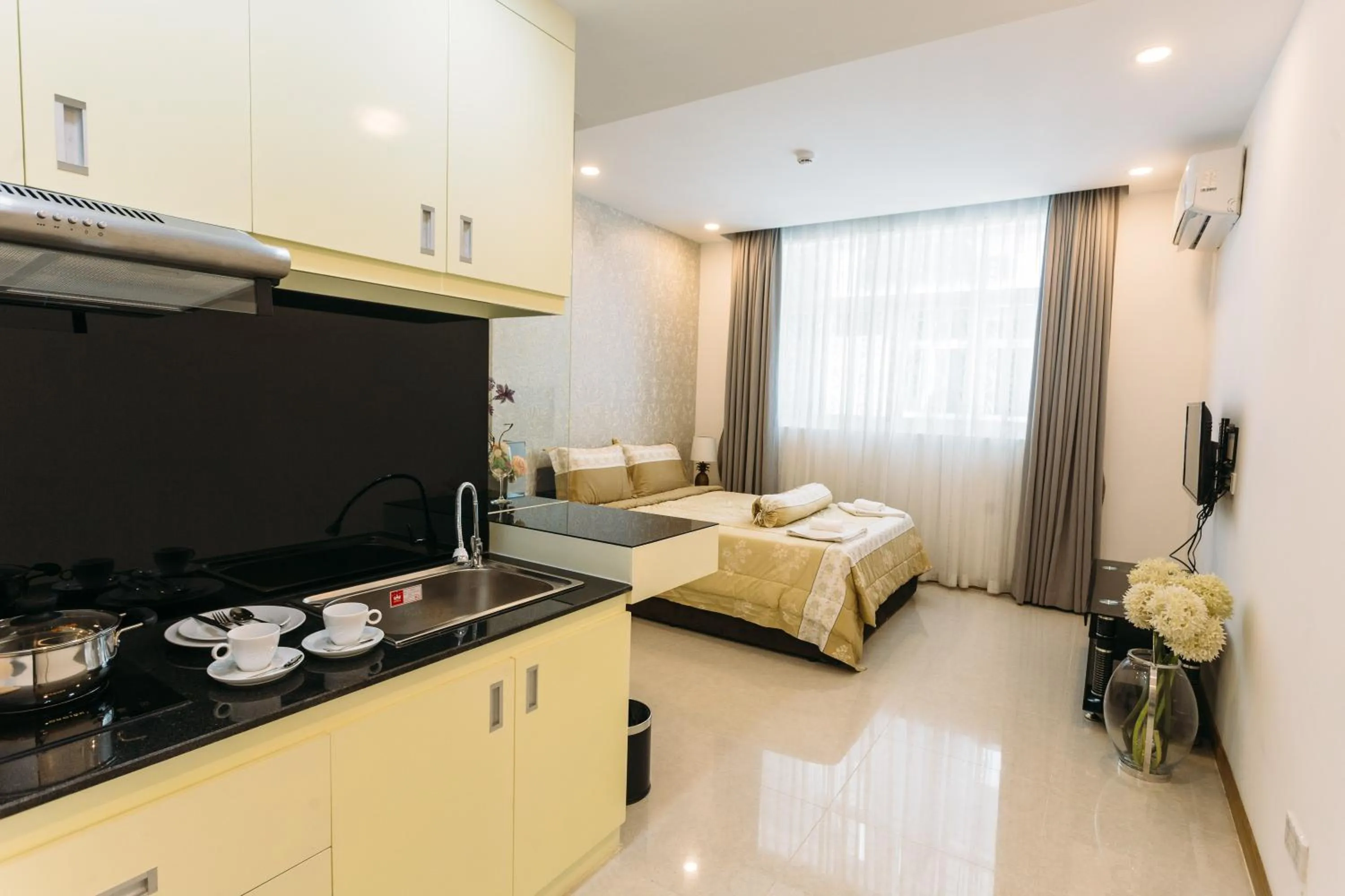 Kitchen or kitchenette in CA&SA Serviced Apartment