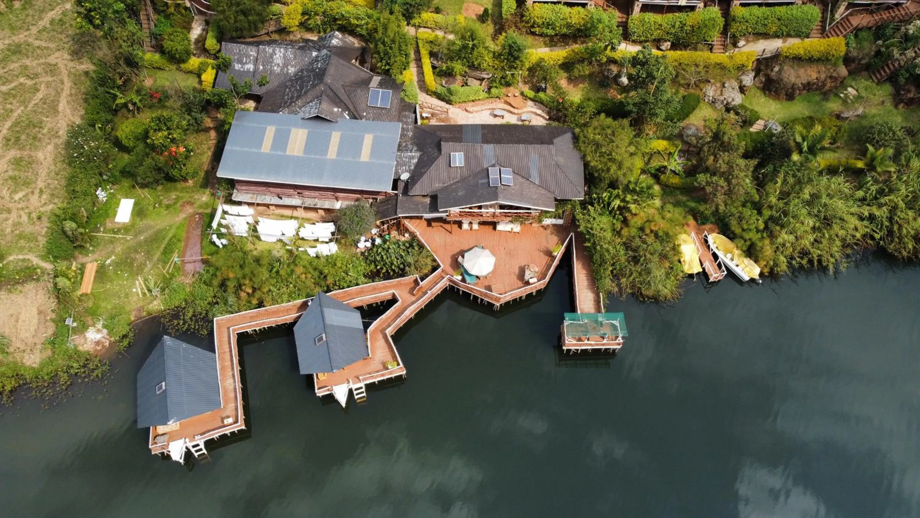 Property building in Lake Bunyonyi Rock Resort