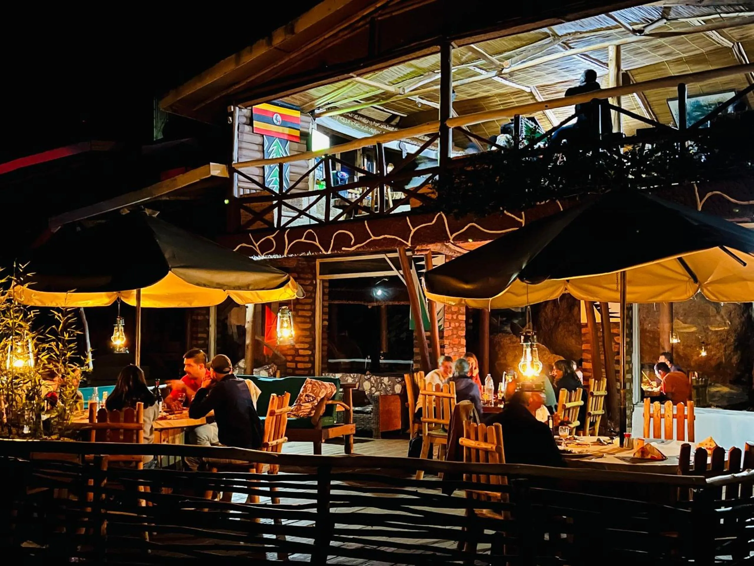 Dining area in Lake Bunyonyi Rock Resort