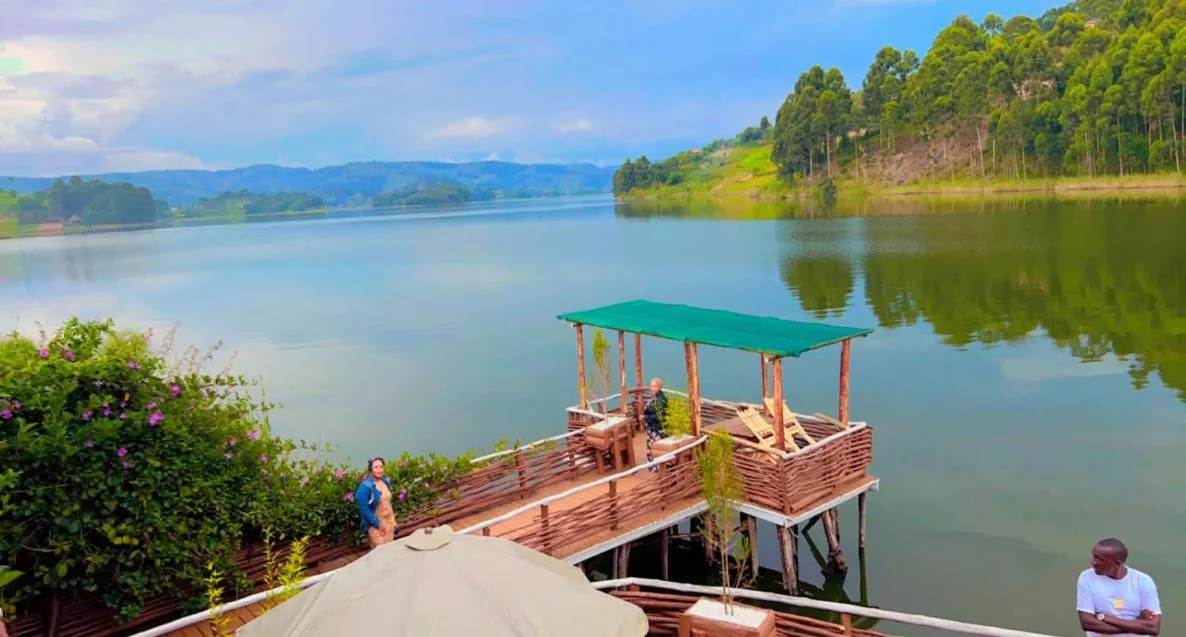 Bird's eye view in Lake Bunyonyi Rock Resort