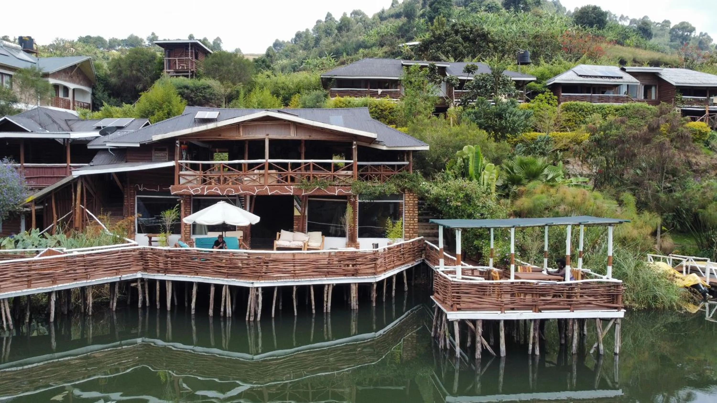 Property building in Lake Bunyonyi Rock Resort