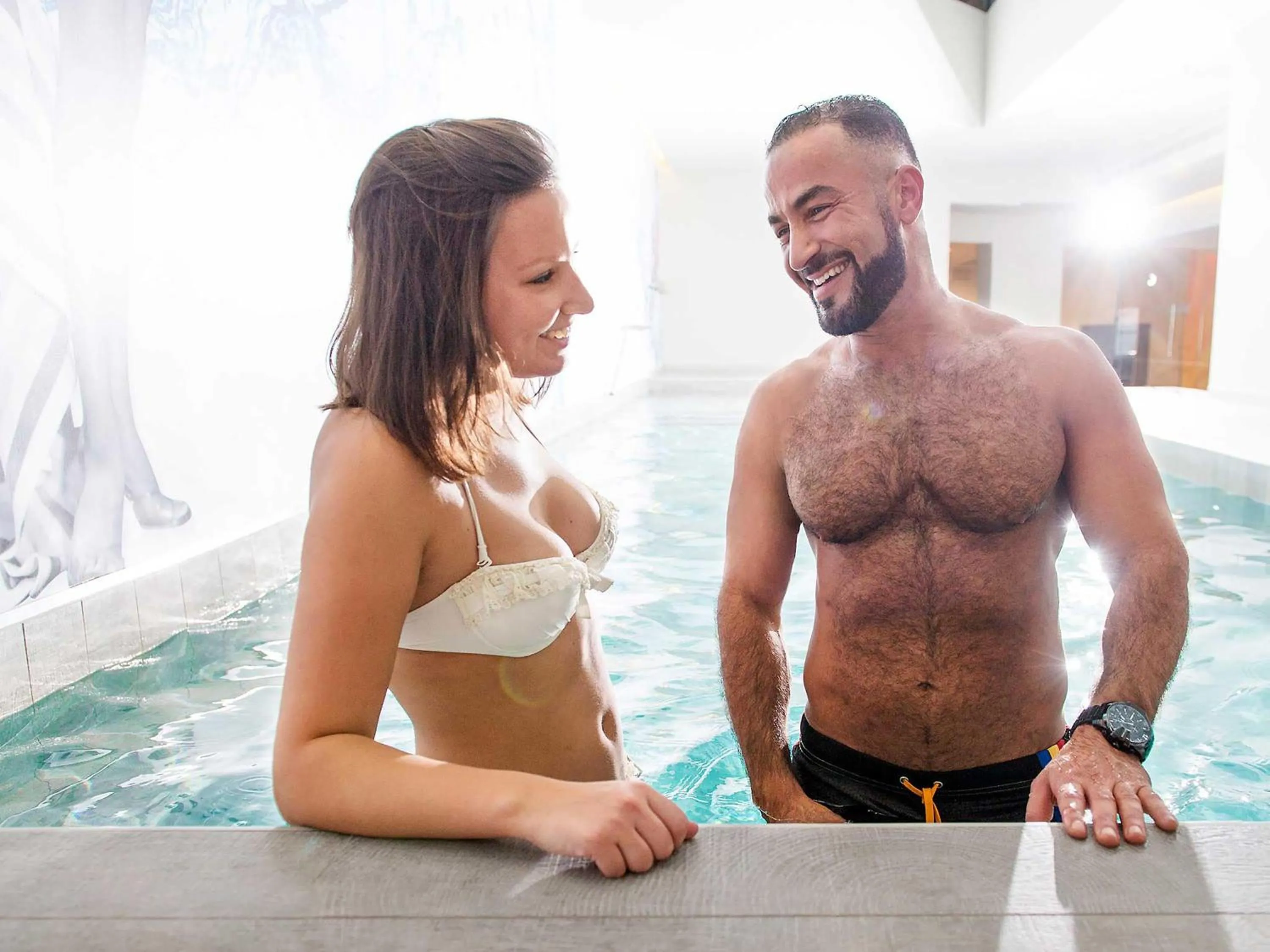 Pool view in Novotel Brussels City Centre