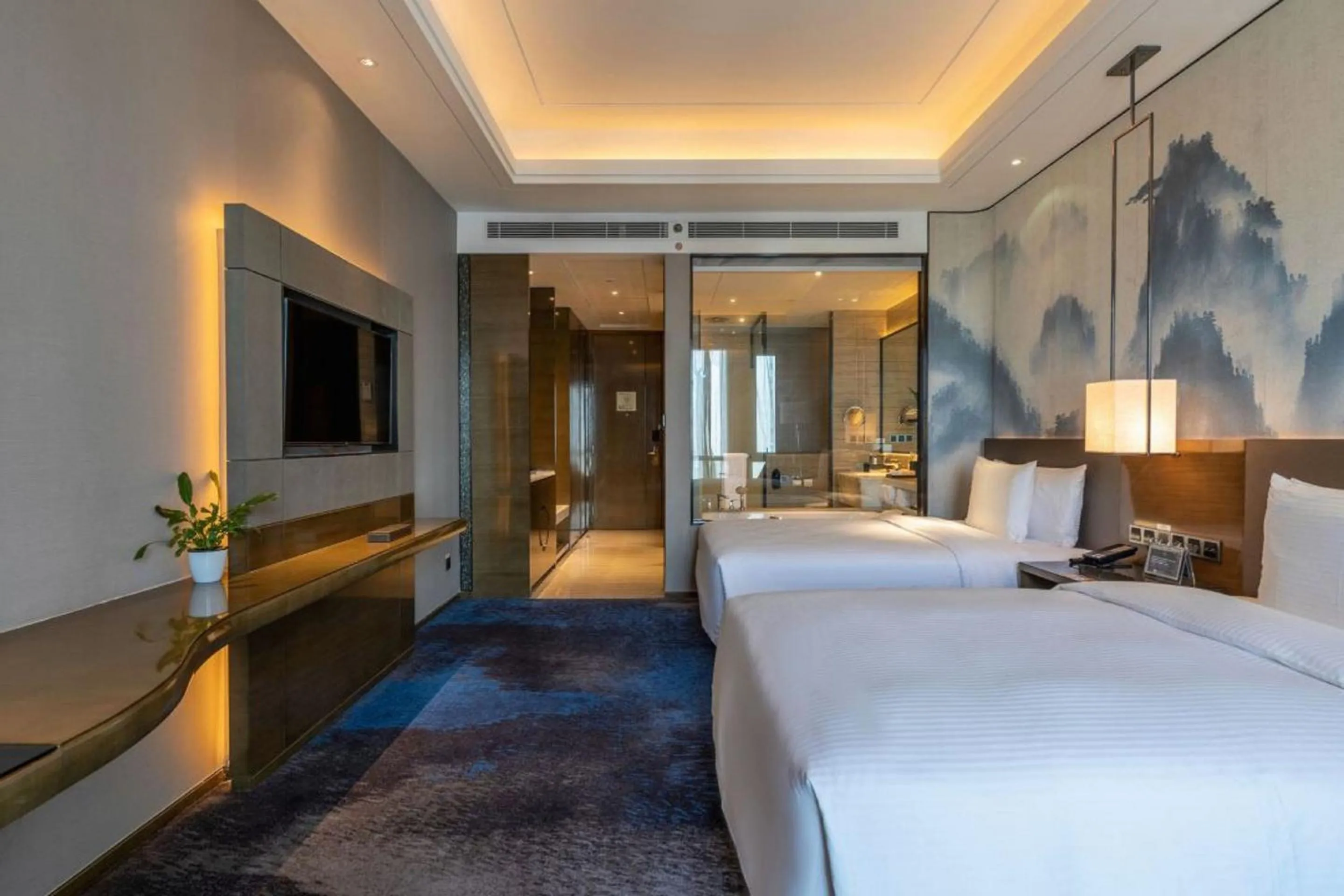 Bedroom, Bed in Wanda Realm Shangrao