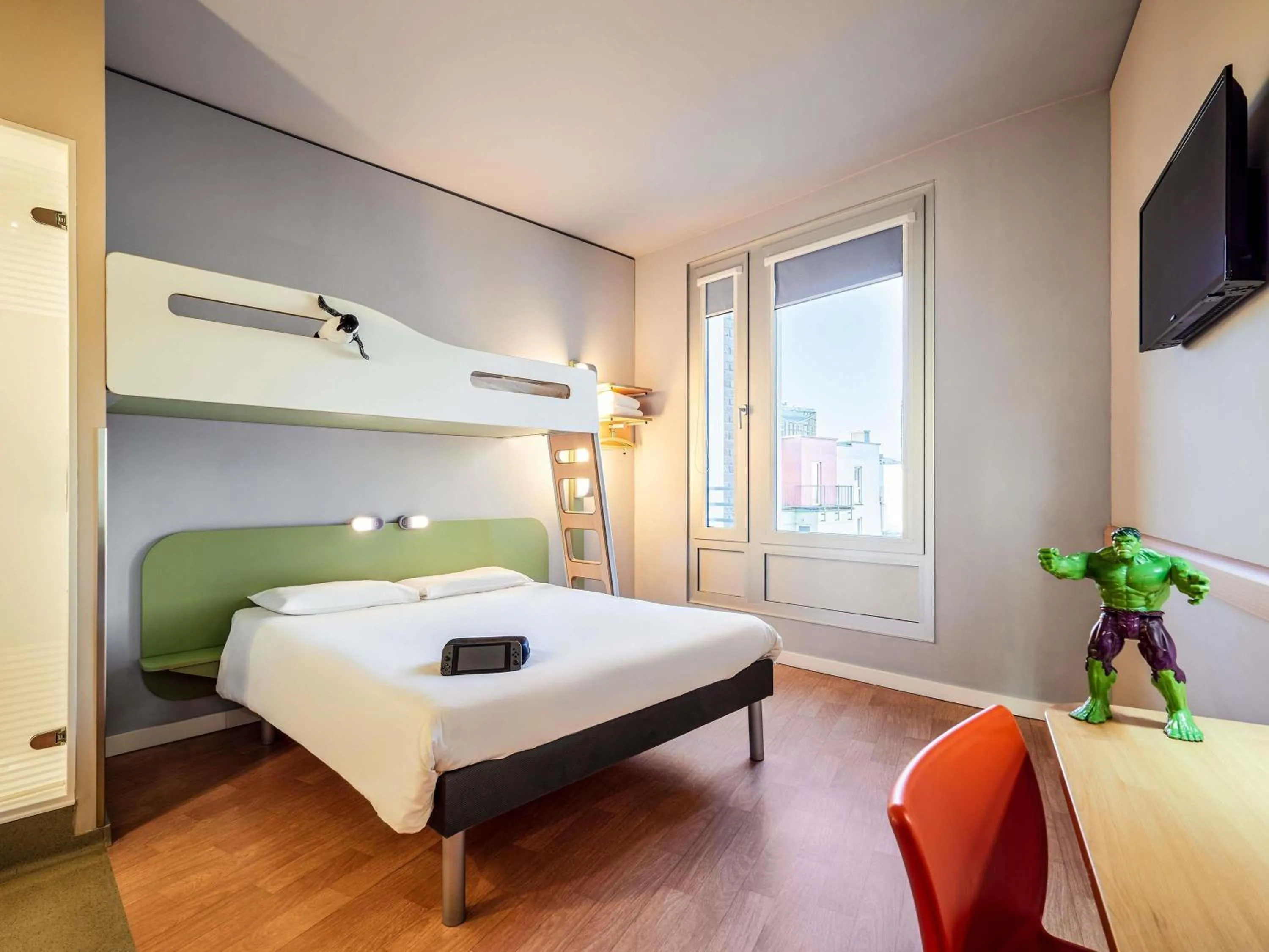 Bedroom, Bed in ibis budget Frankfurt City Ost