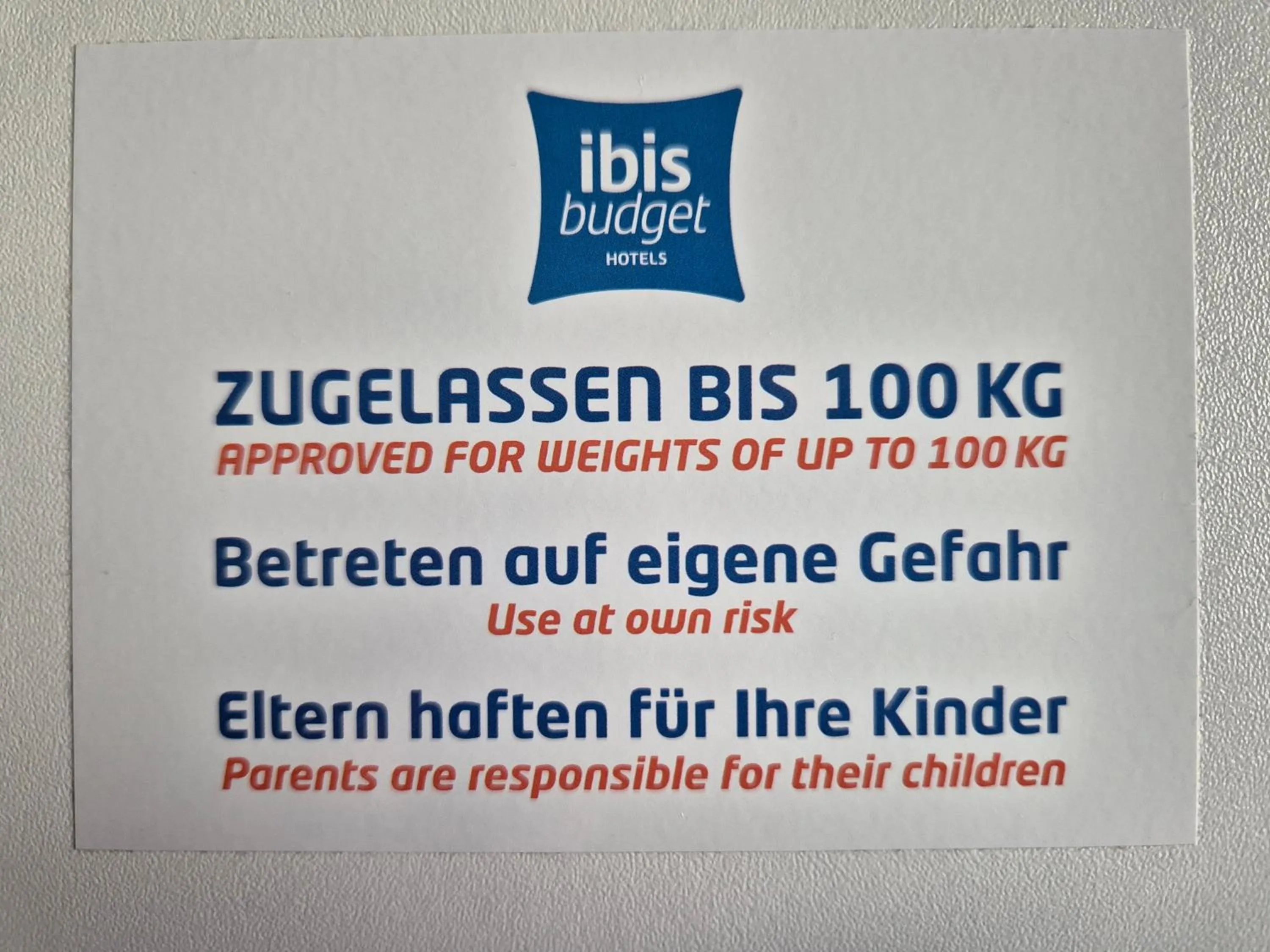 Certificate/Award in ibis budget Frankfurt City Ost