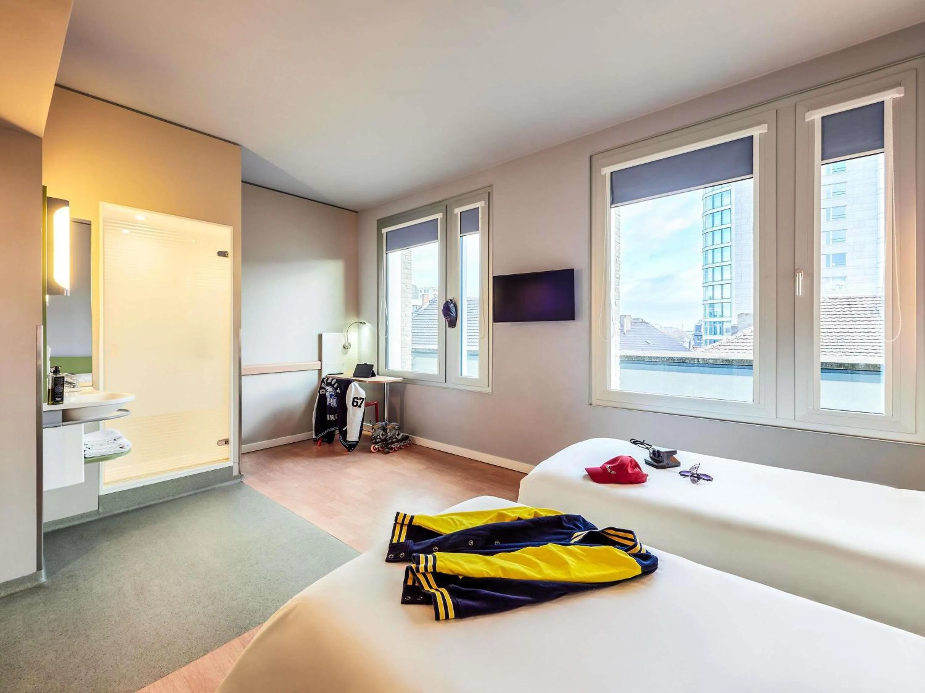 Bedroom, Bed in ibis budget Frankfurt City Ost
