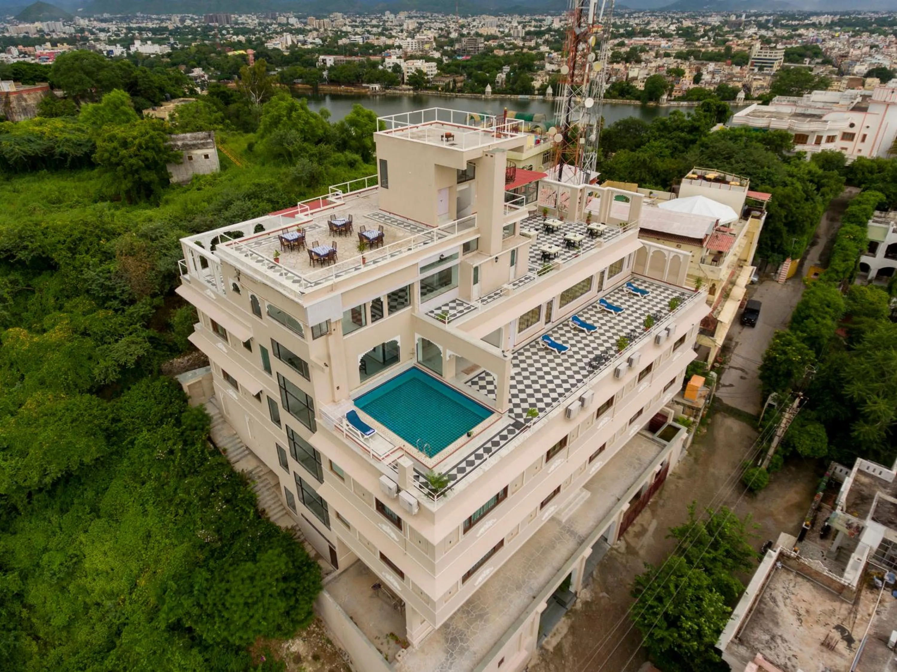 Bird's eye view in Hotel Raj Kuber