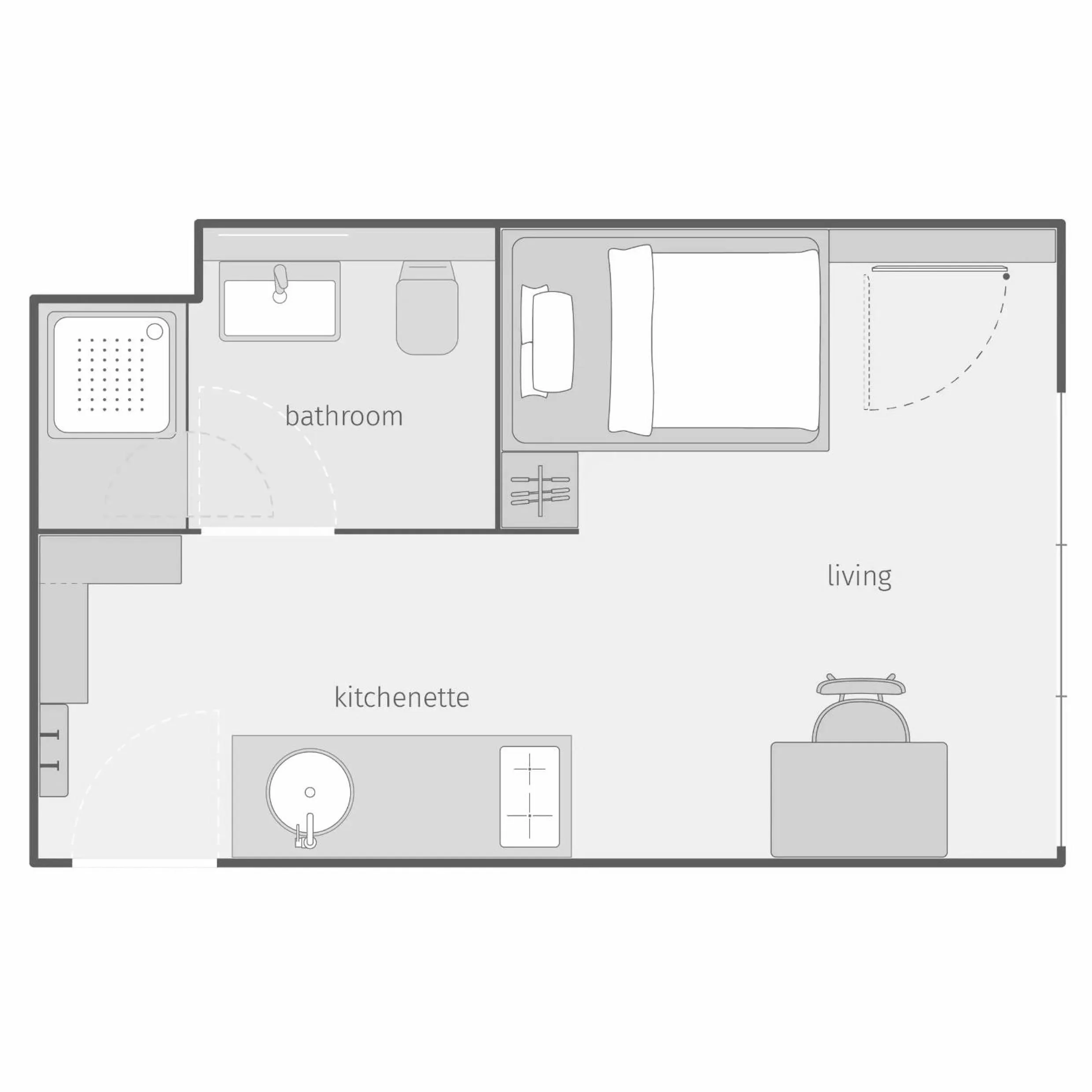 Floor plan in smartments Berlin City West