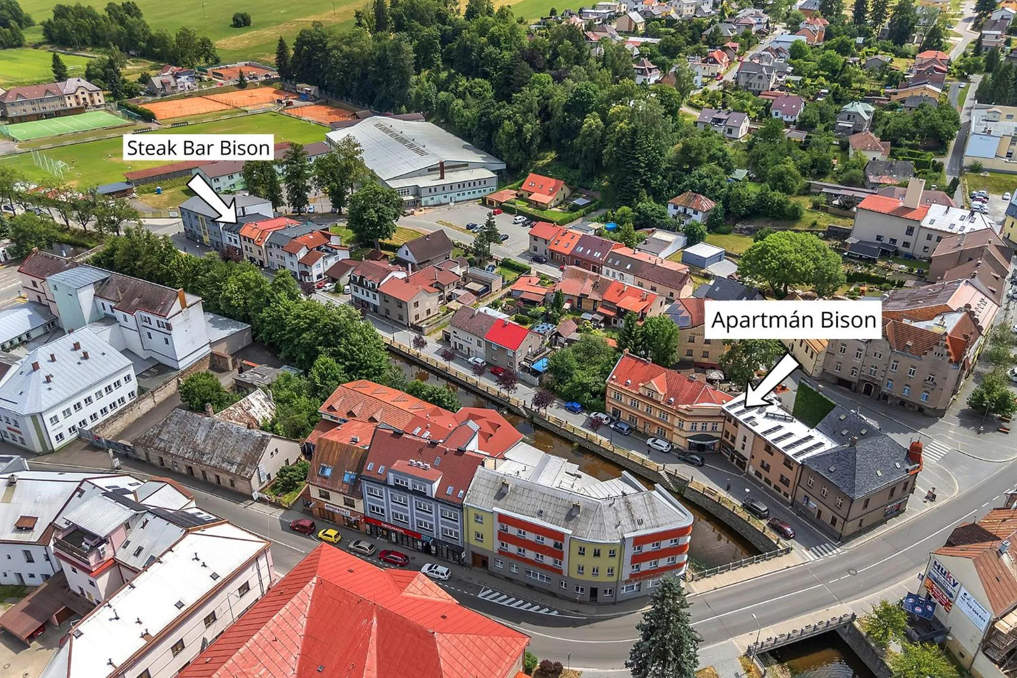 Bird's eye view in Ubytování nad Bisonem