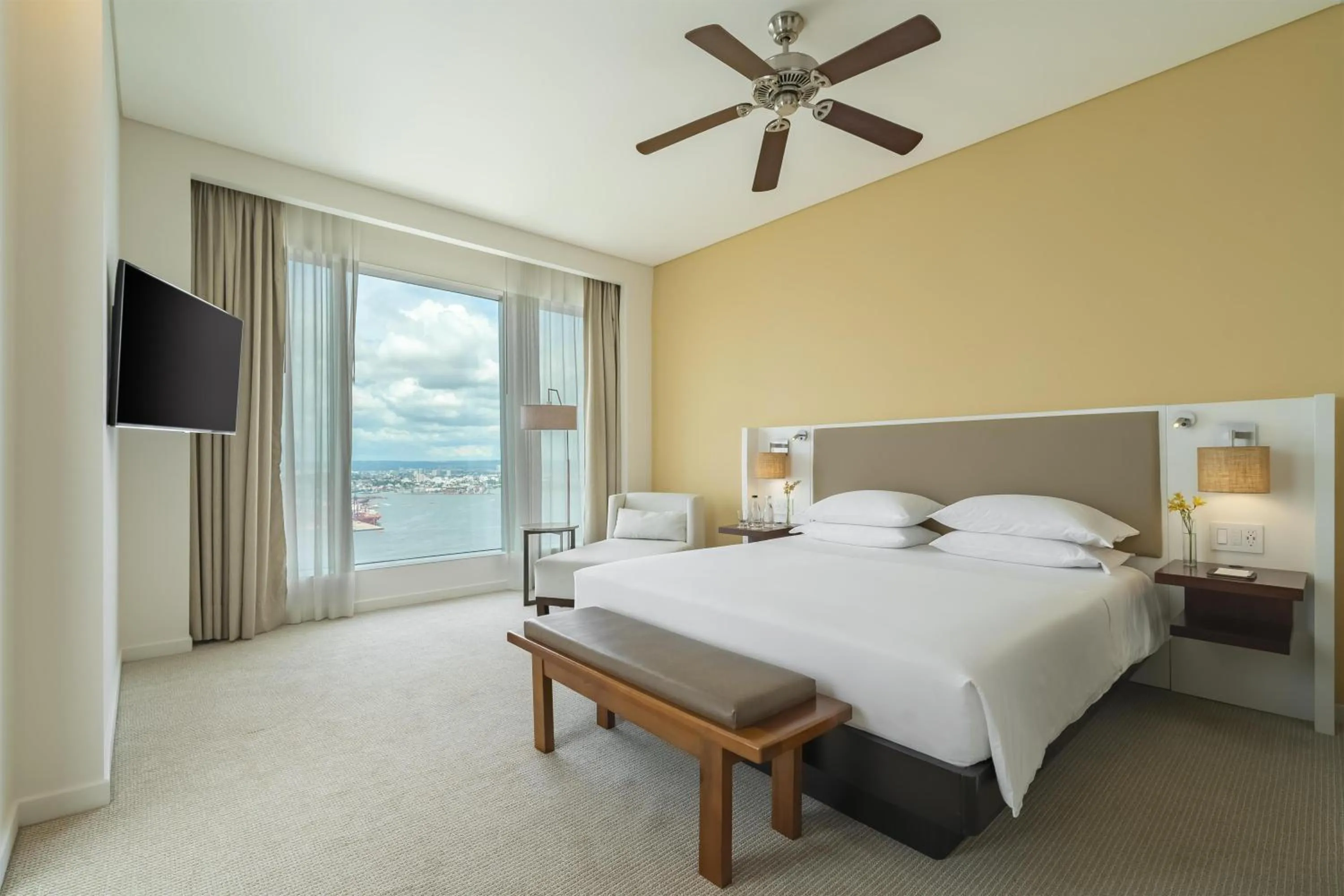 View (from property/room), Bed in Hyatt Regency Cartagena