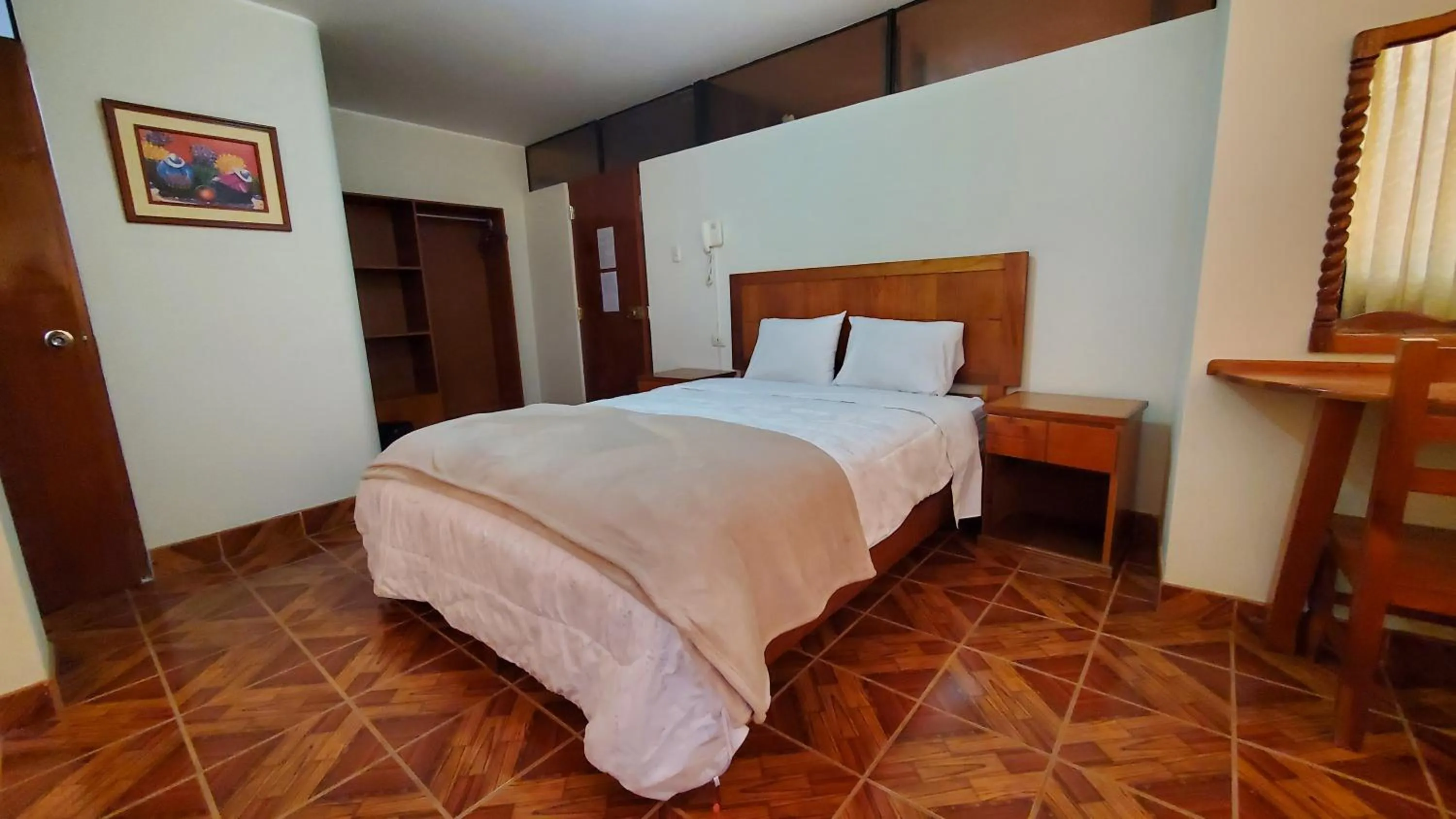 Bed in Hotel Wanka Palace