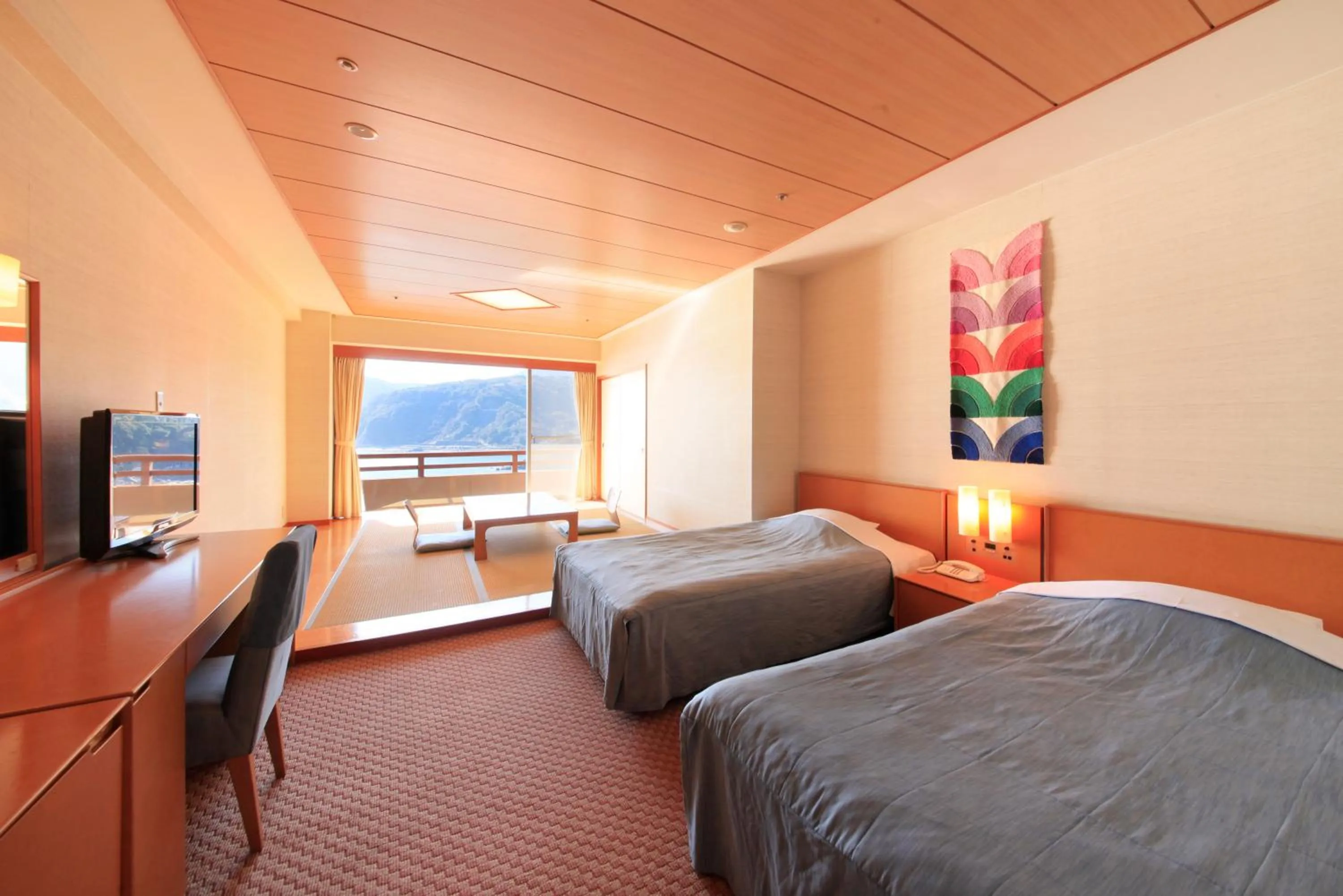 Bed in Akazawa Onsen Hotel