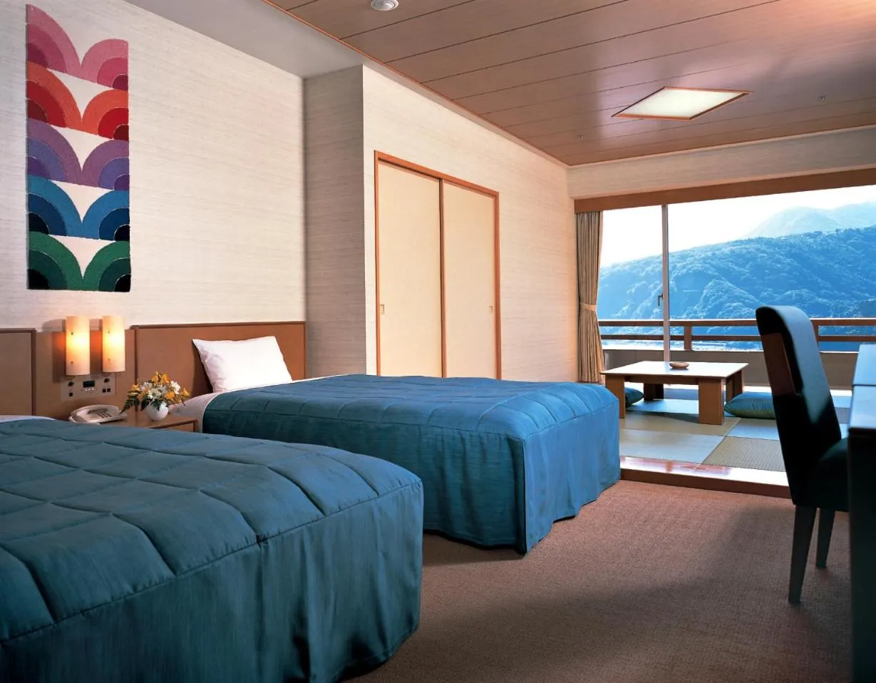 Bed in Akazawa Onsen Hotel