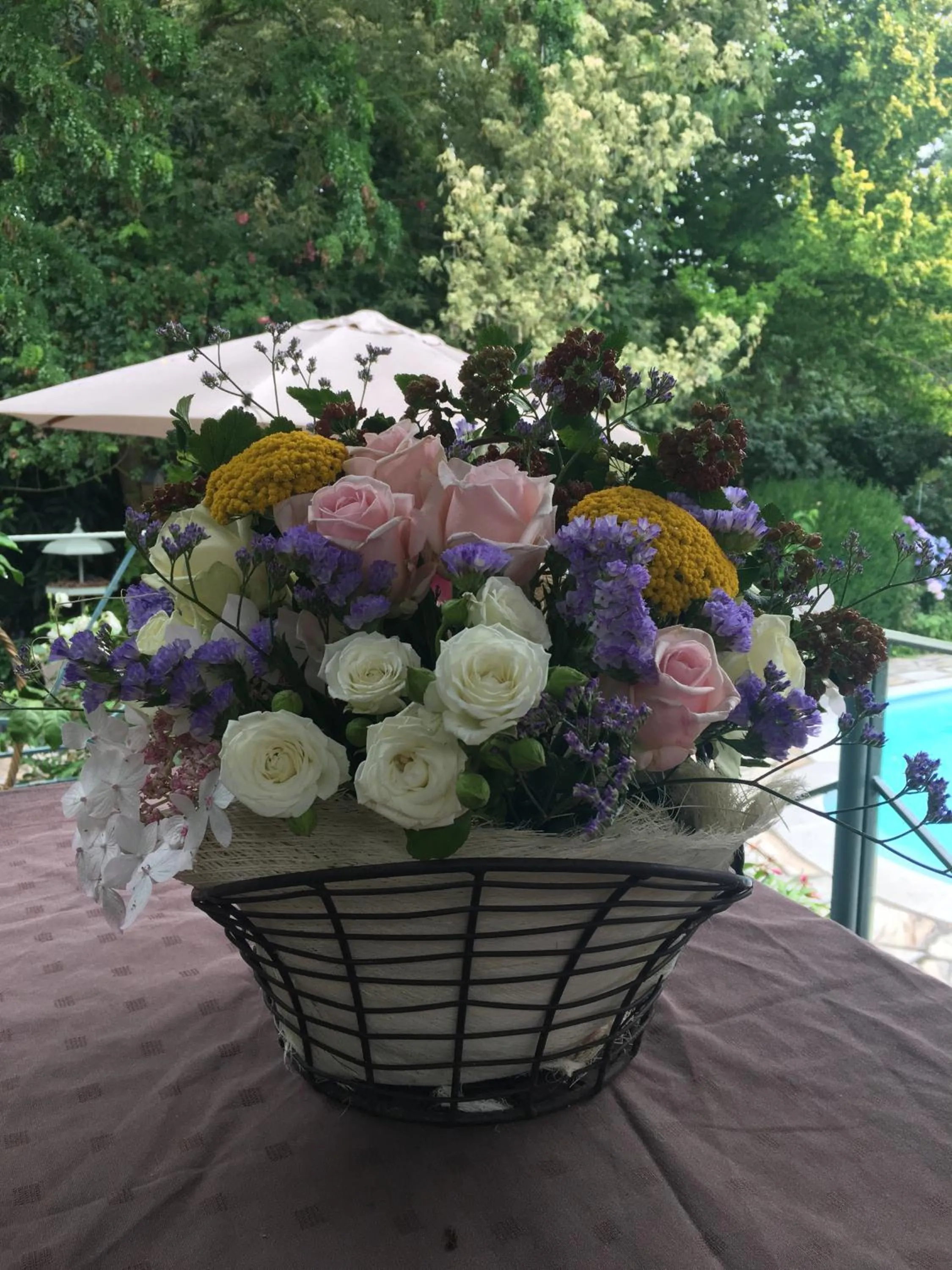 Garden view in La Roseraie