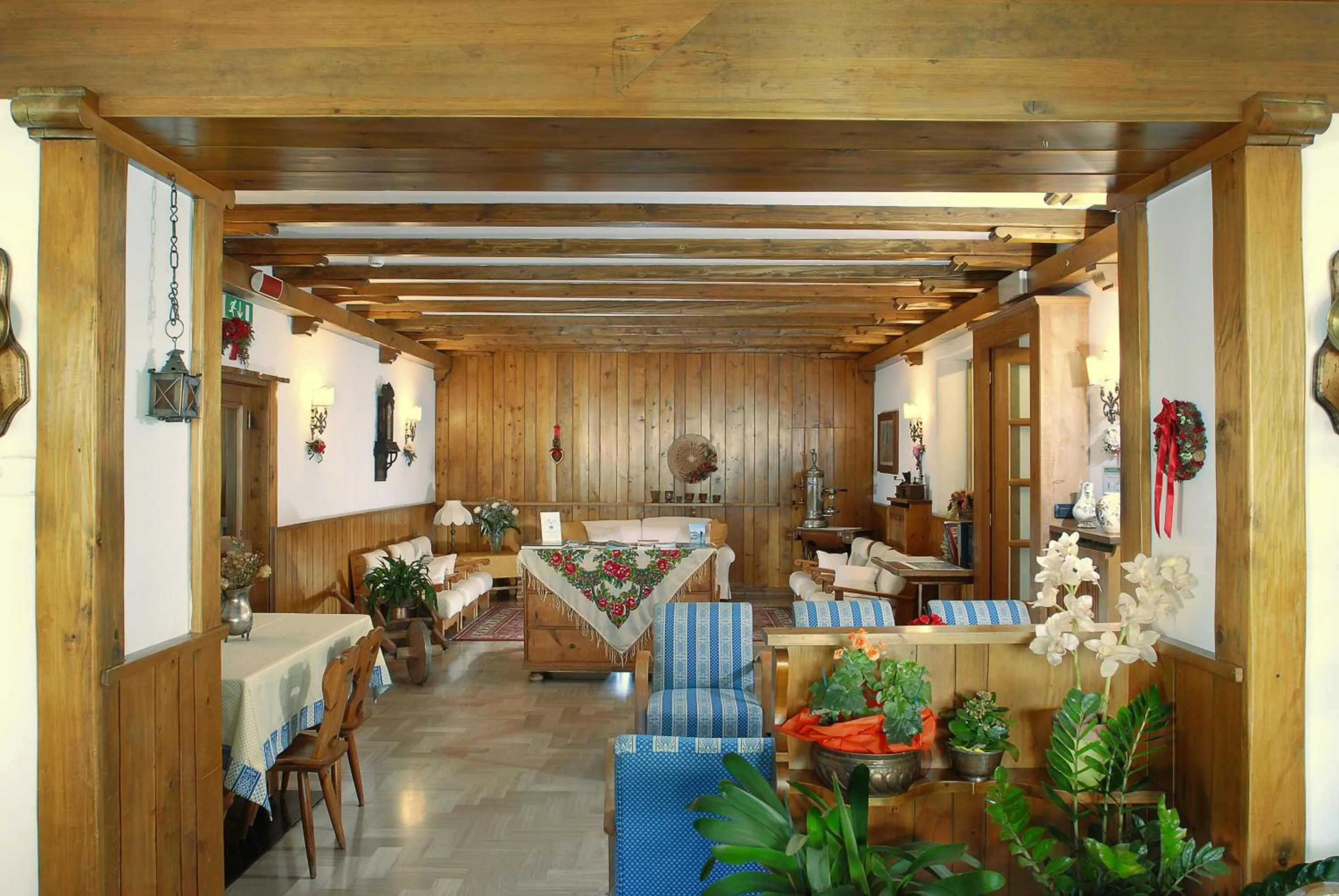 Communal lounge/ TV room in Hotel Albergo Dolomiti