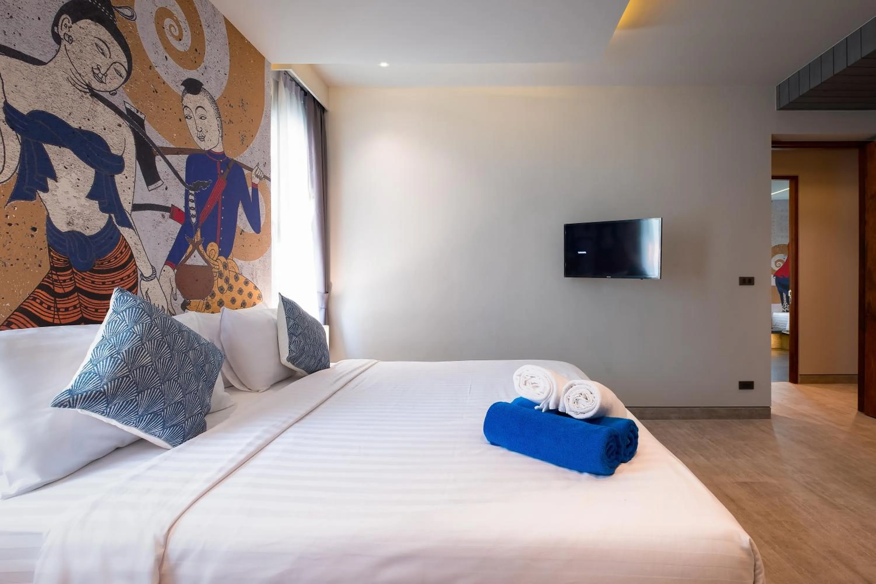 Bedroom, Bed in Karon Beach Pool Villa - Sha Extra Plus