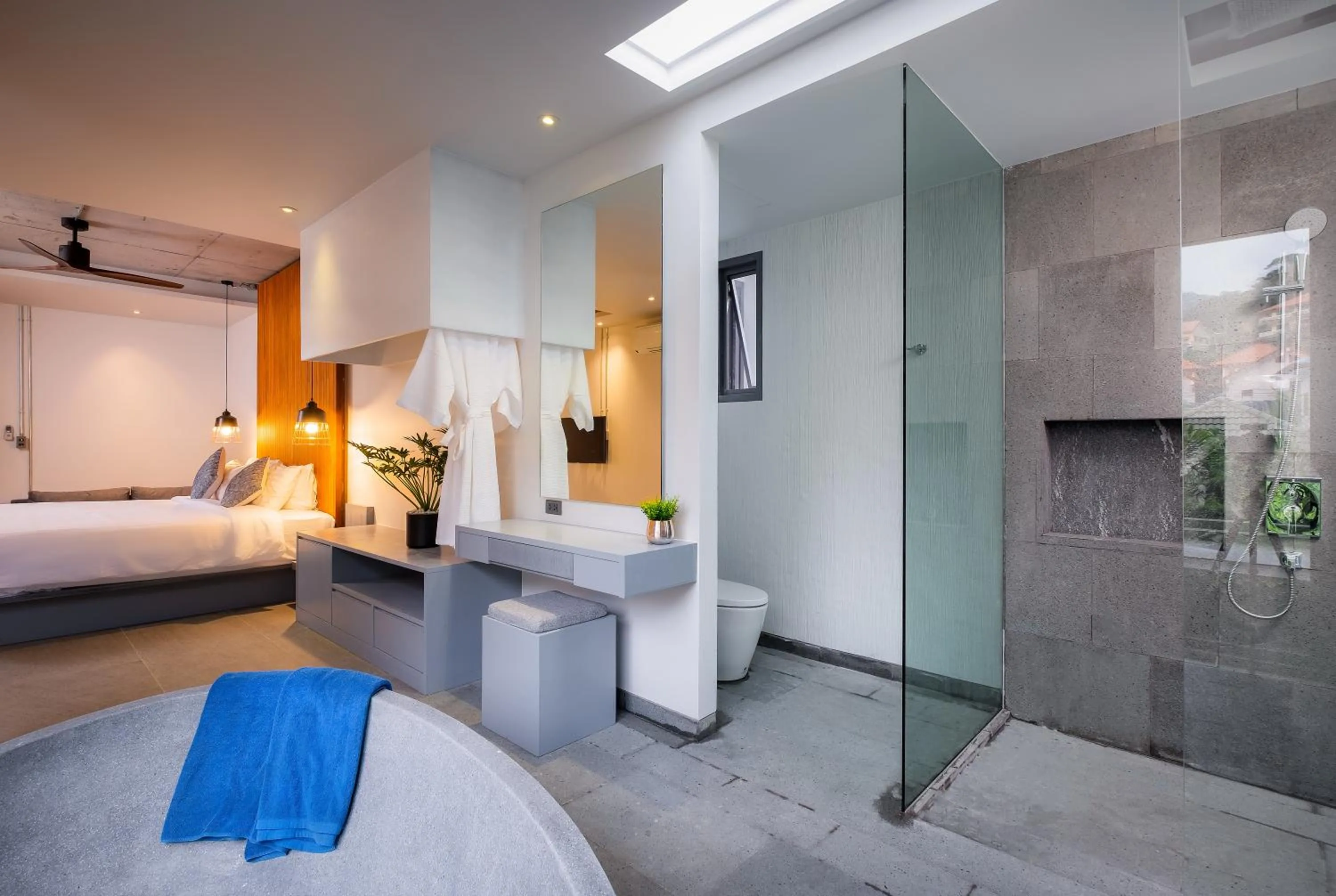 Bathroom, Bed in Karon Beach Pool Villa - Sha Extra Plus