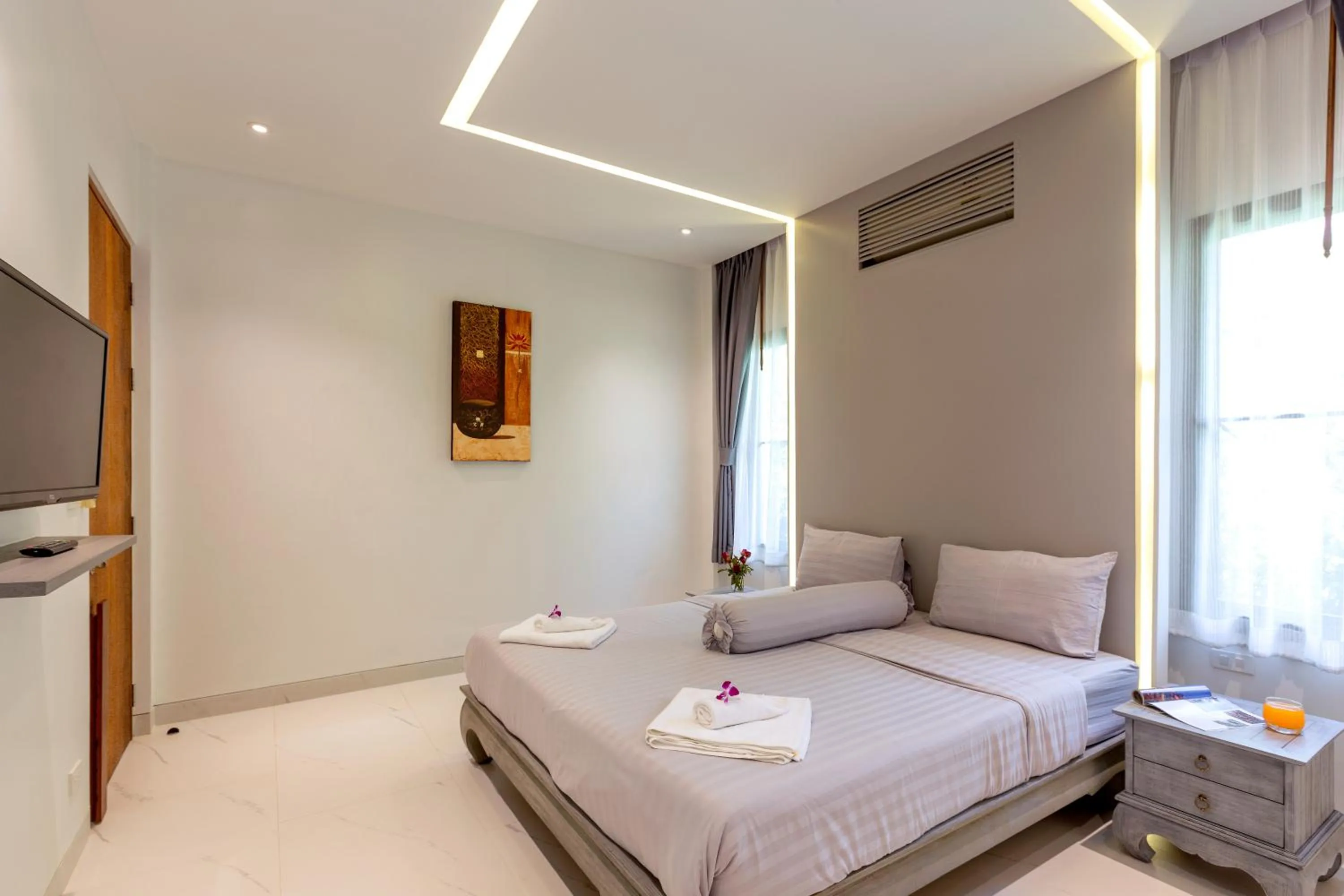 Bedroom, Bed in Karon Beach Pool Villa - Sha Extra Plus