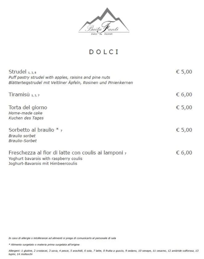 Restaurant/places to eat in Baita Fanti Ski & Bike