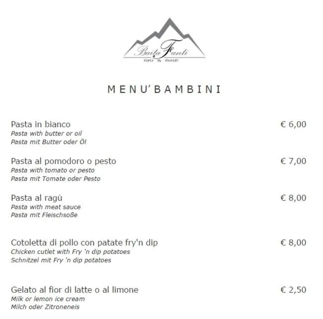 Restaurant/places to eat in Baita Fanti Ski & Bike