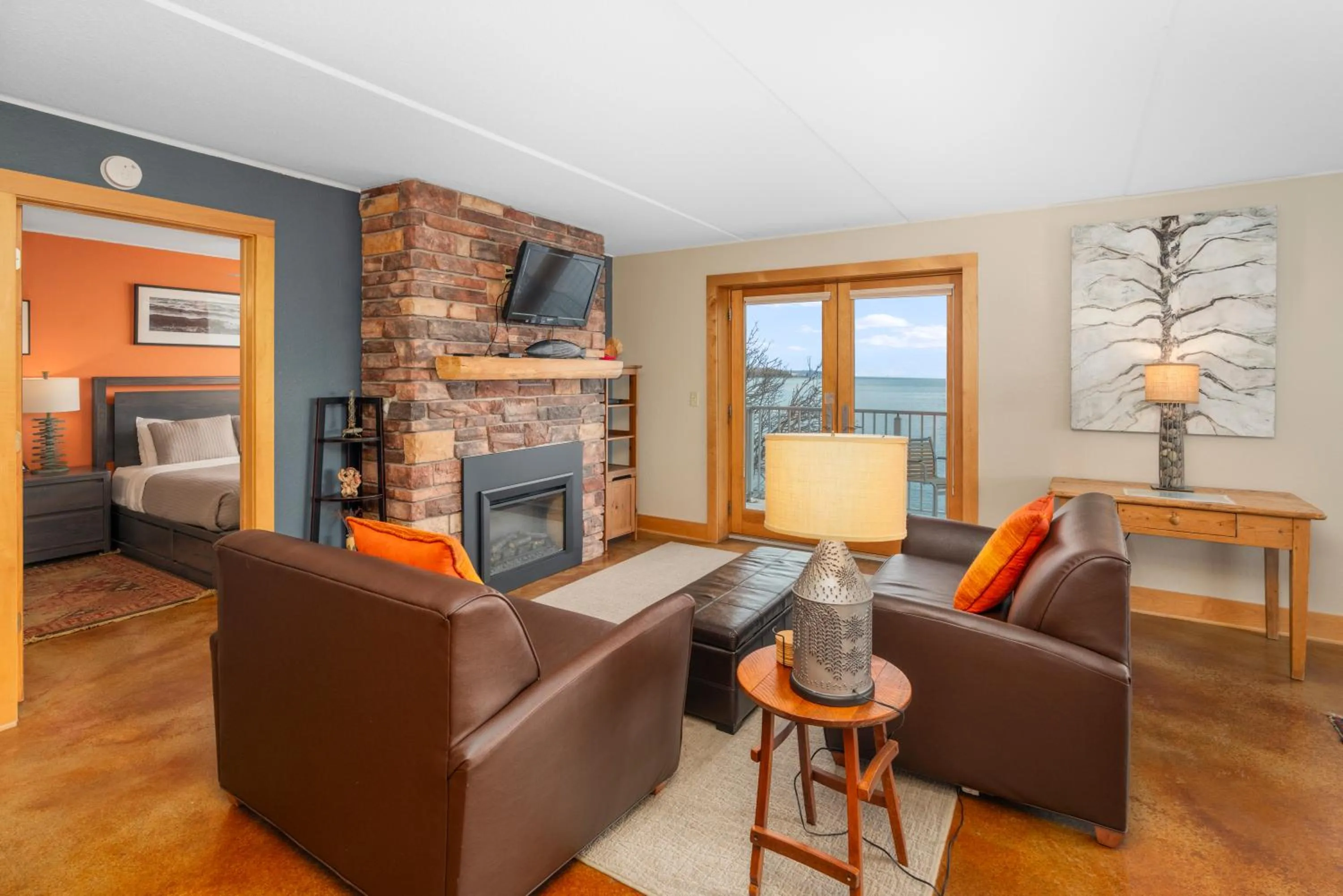 Living room in East Bay Suites