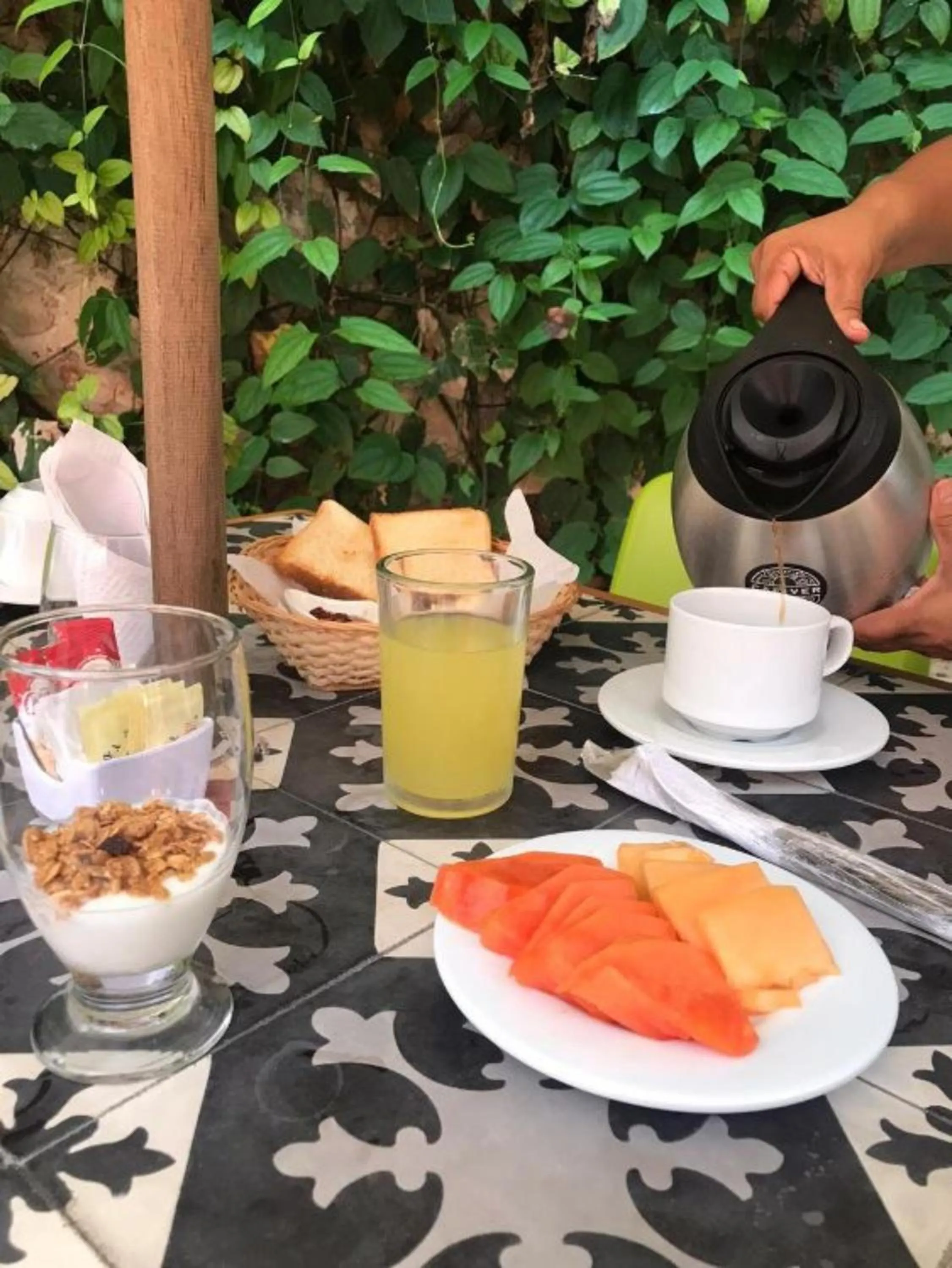 Continental breakfast in Casona 61 Boutique Hotel Mérida