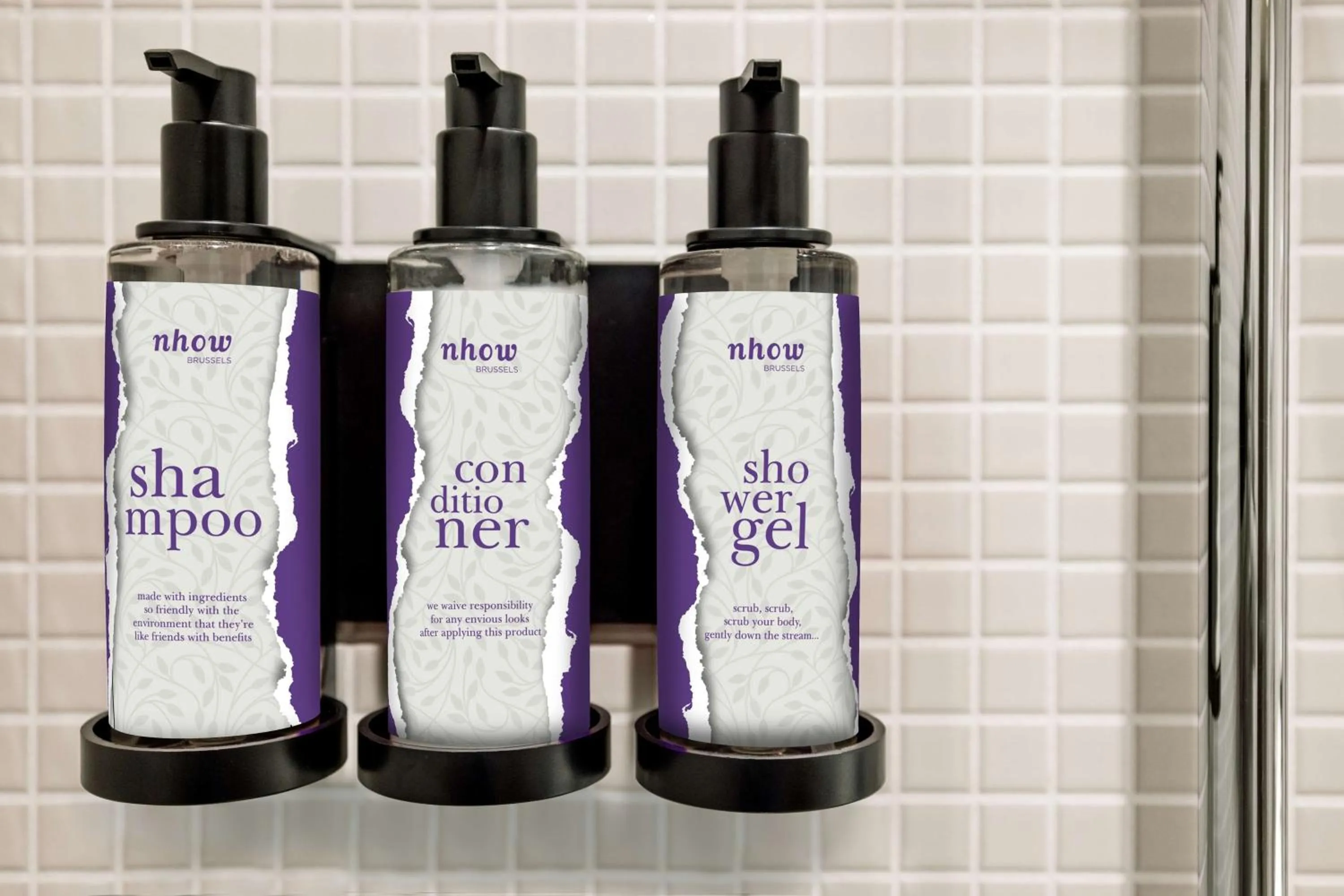 Bathroom in nhow Brussels Bloom