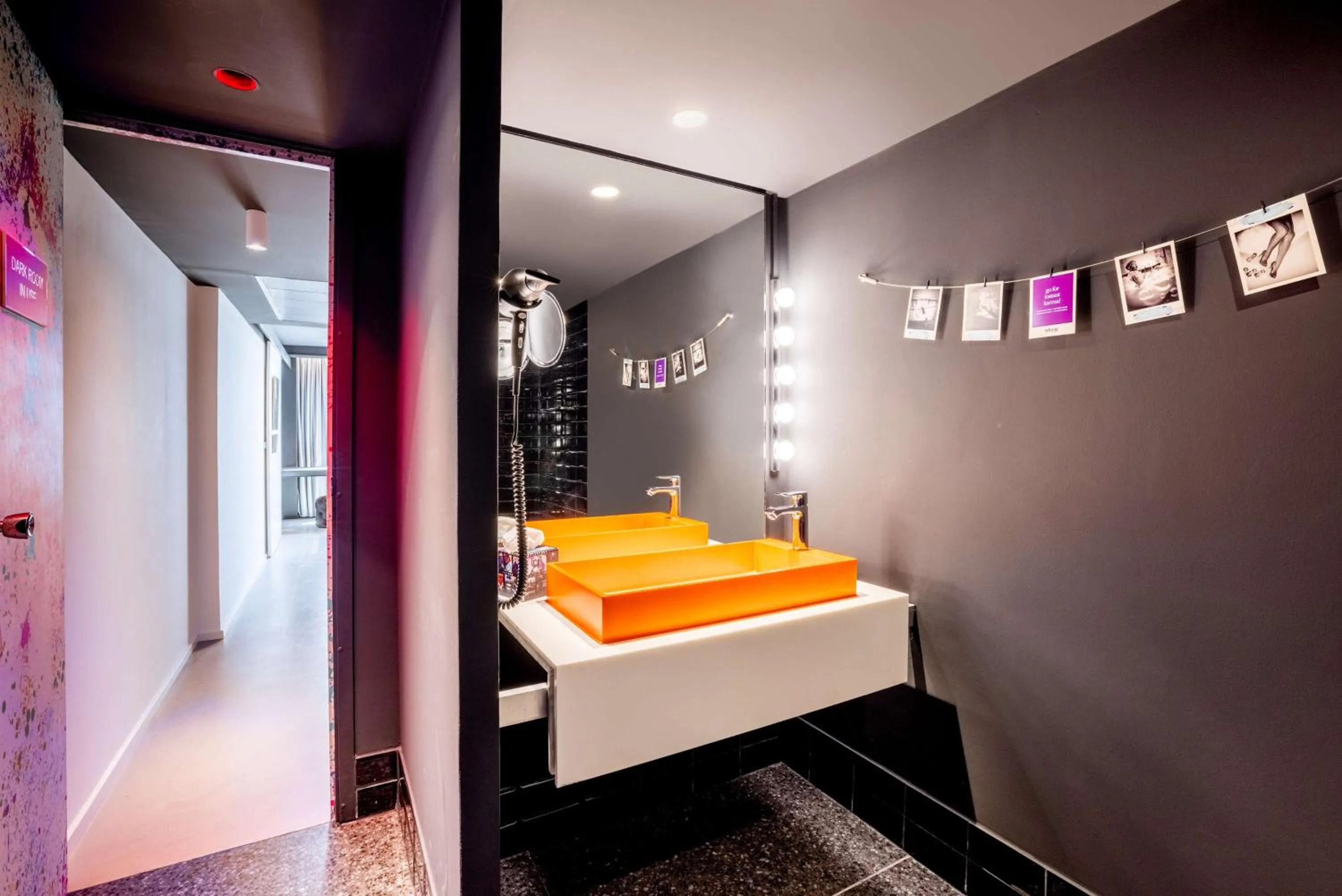 Bathroom in nhow Brussels Bloom