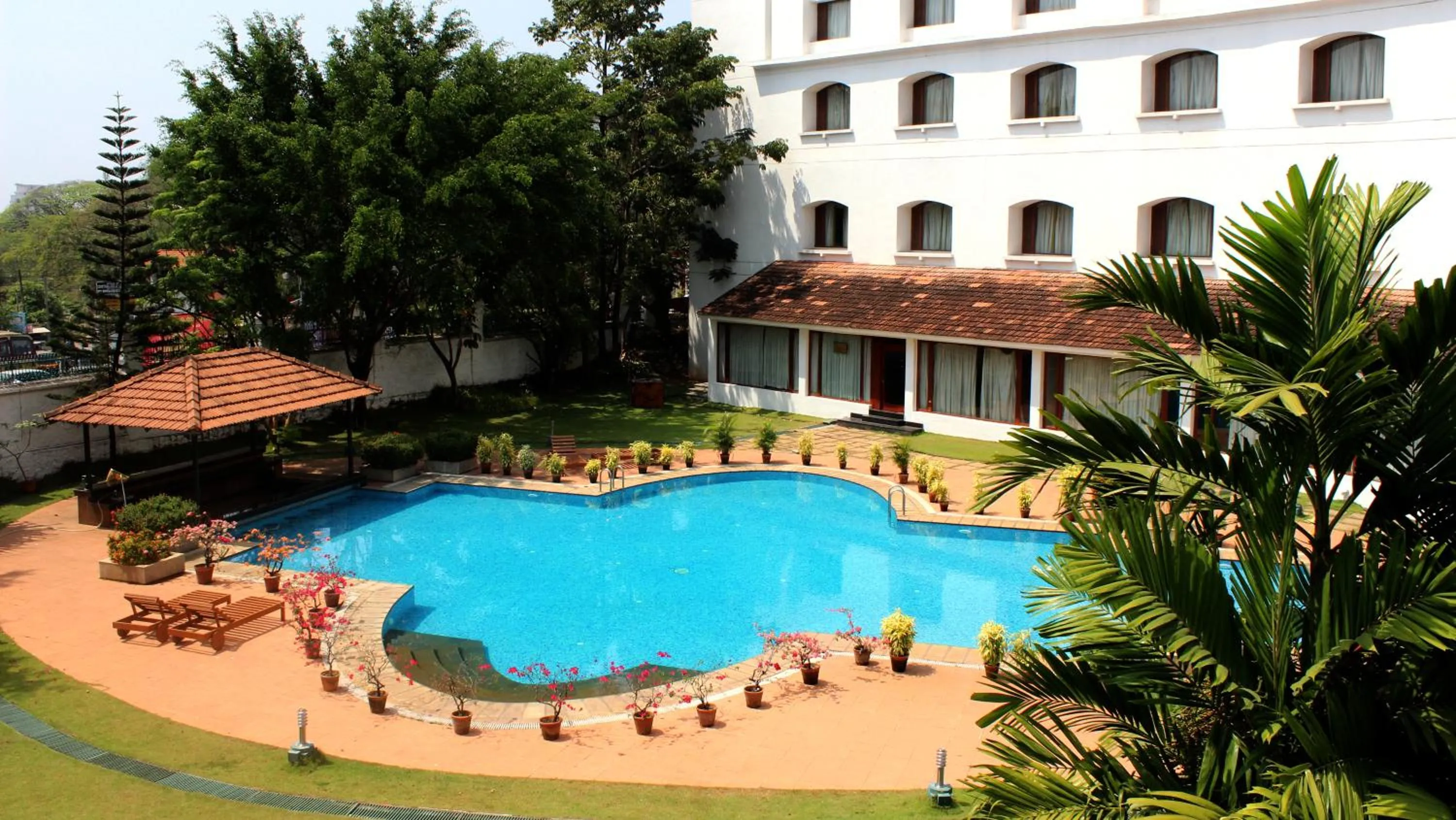 Pool view in KTDC Mascot Hotel - A Heritage Living Experience