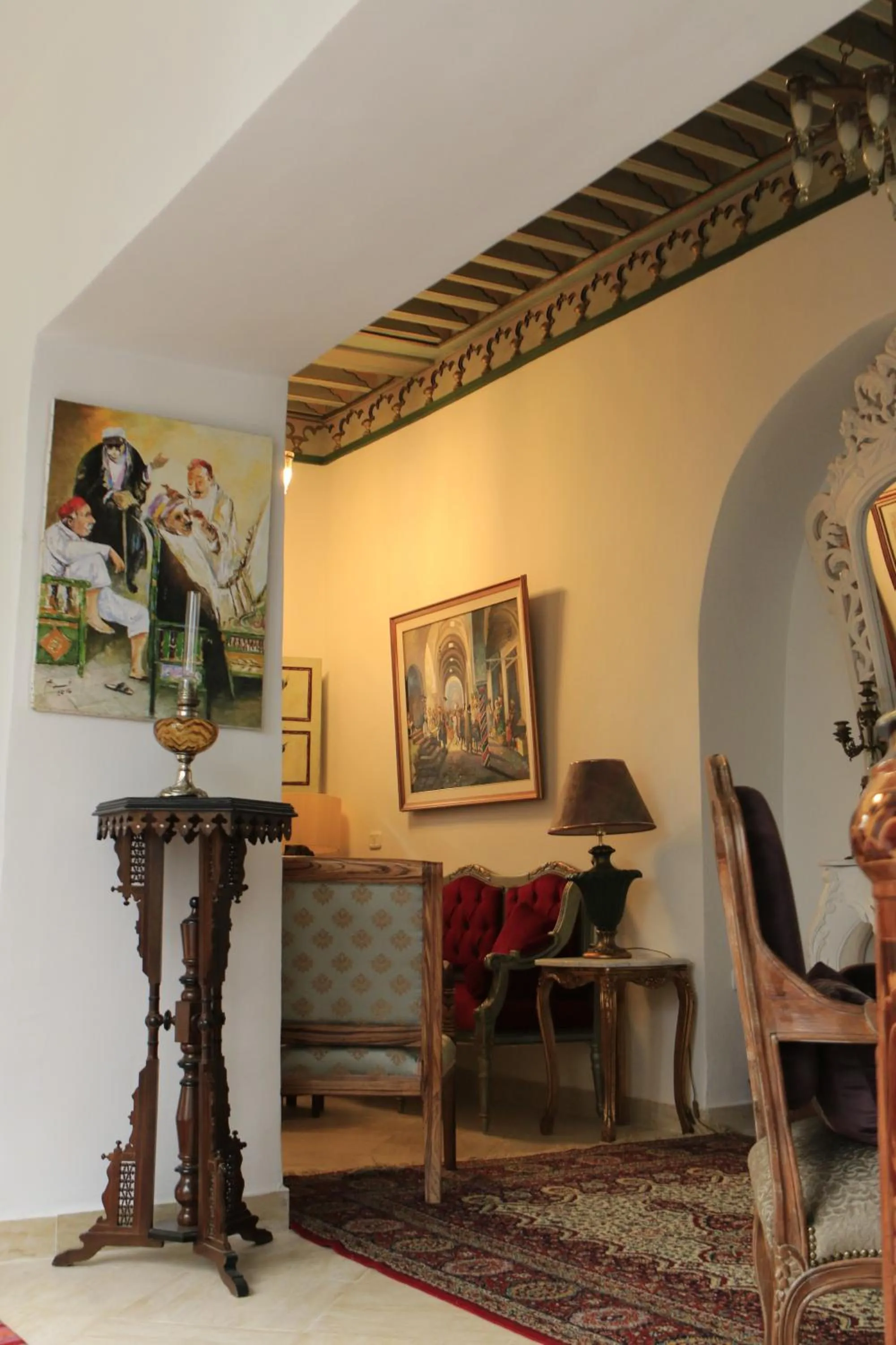Living room in El Patio Courtyard House