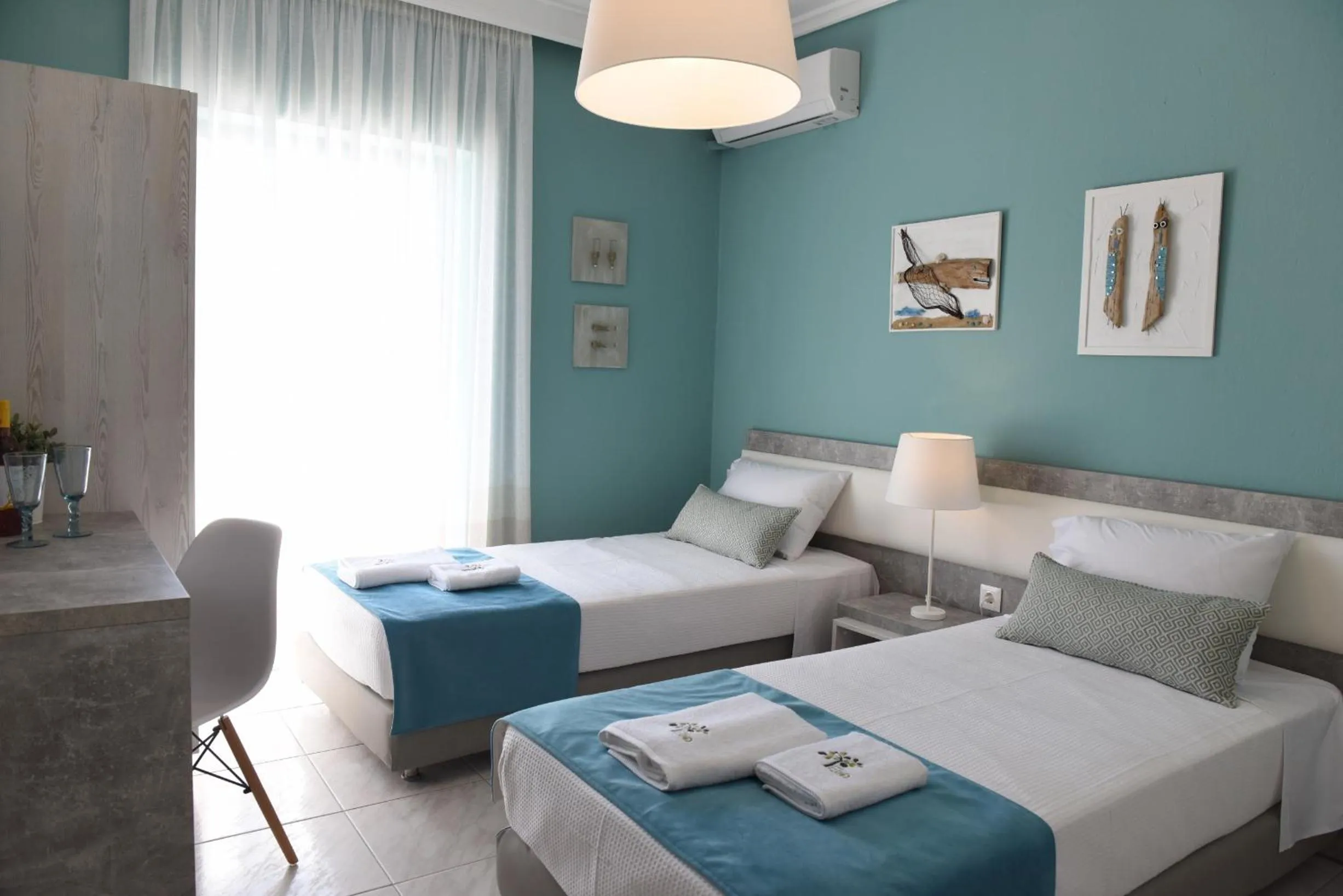 Photo of the whole room, Bed in Dionisos Elia