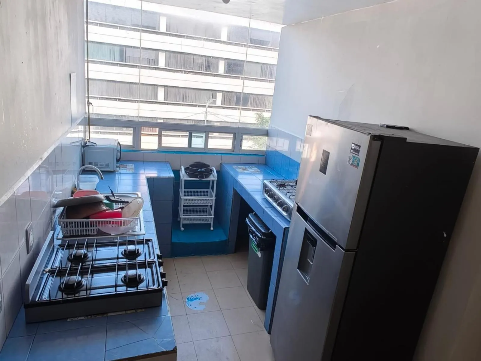 Kitchen or kitchenette in Hostal Ciudad de México - Habitaciones privadas en el centro histórico
