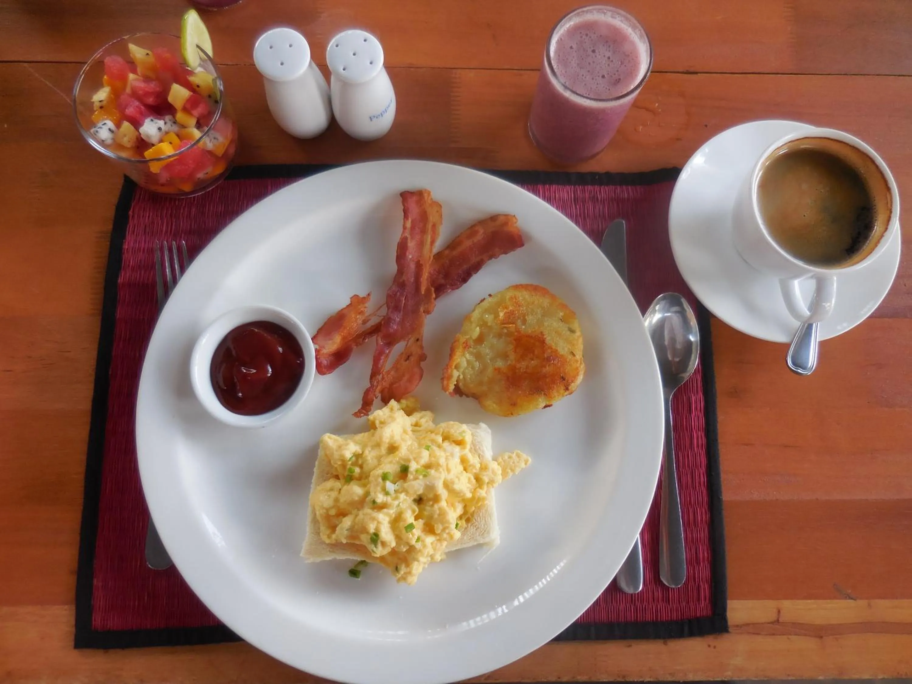 English/Irish breakfast in Sala Baï Hotel & Restaurant School